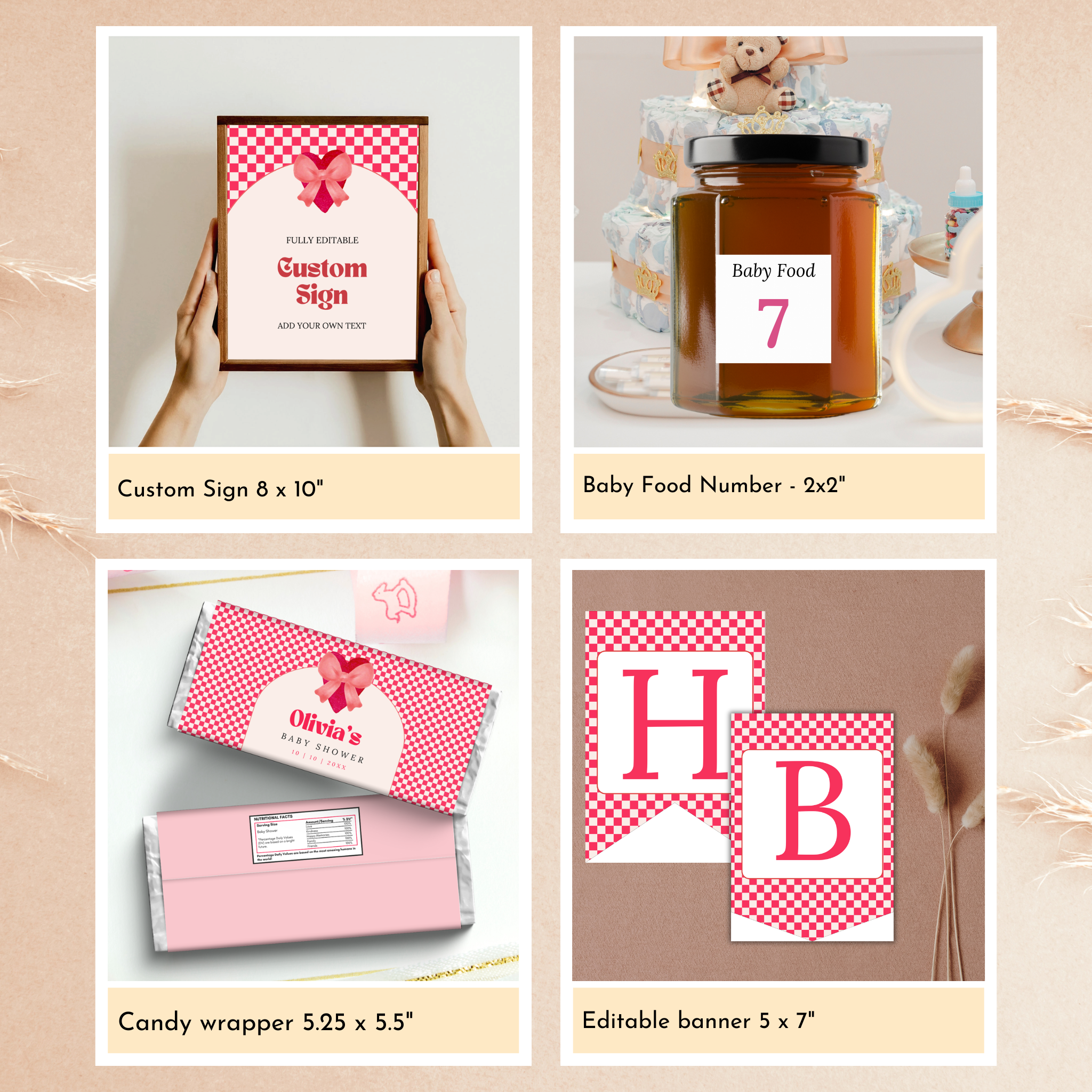Valentine Baby Shower Bundle | Red Heart & Bow