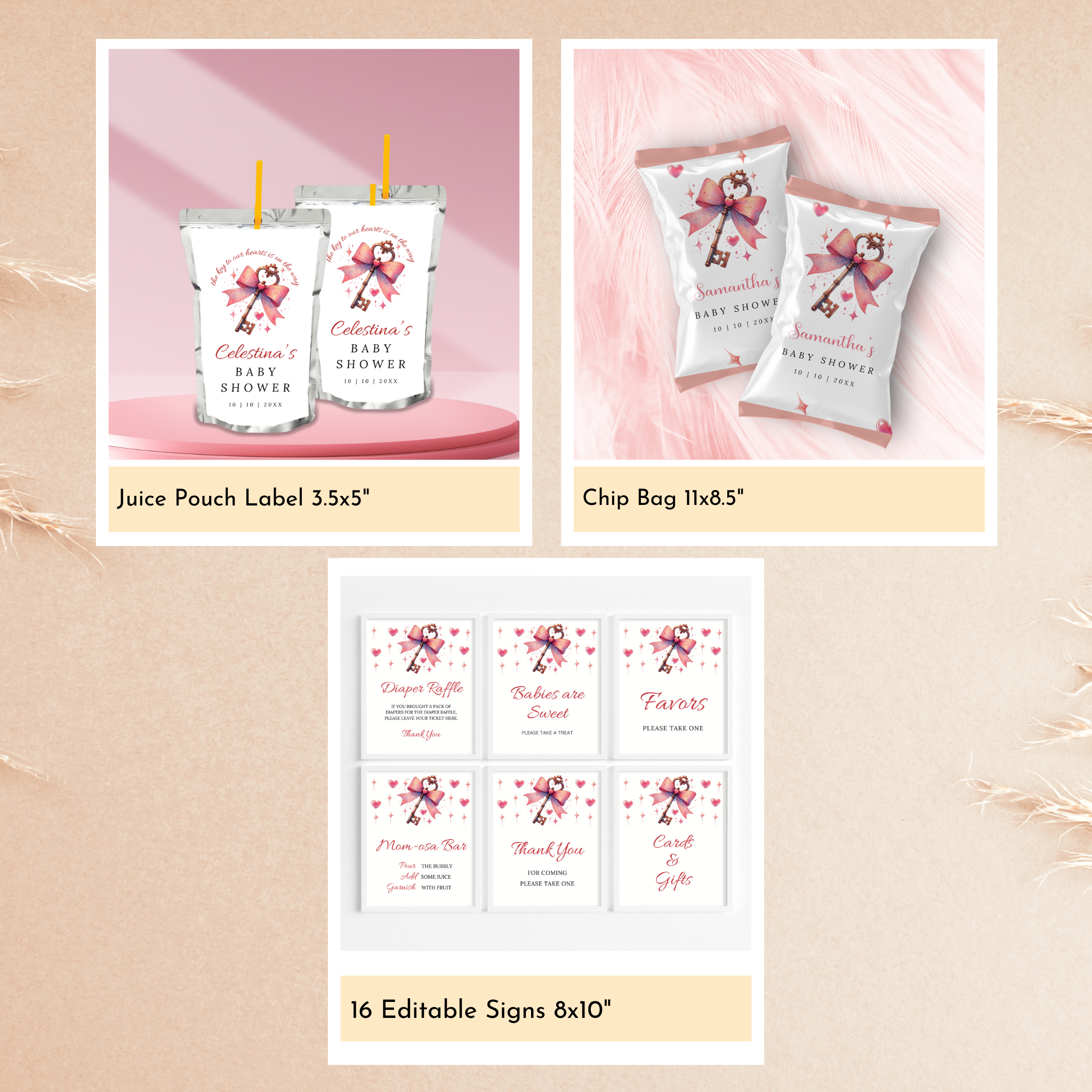 Valentine Baby Shower Bundle | Key to Our Hearts