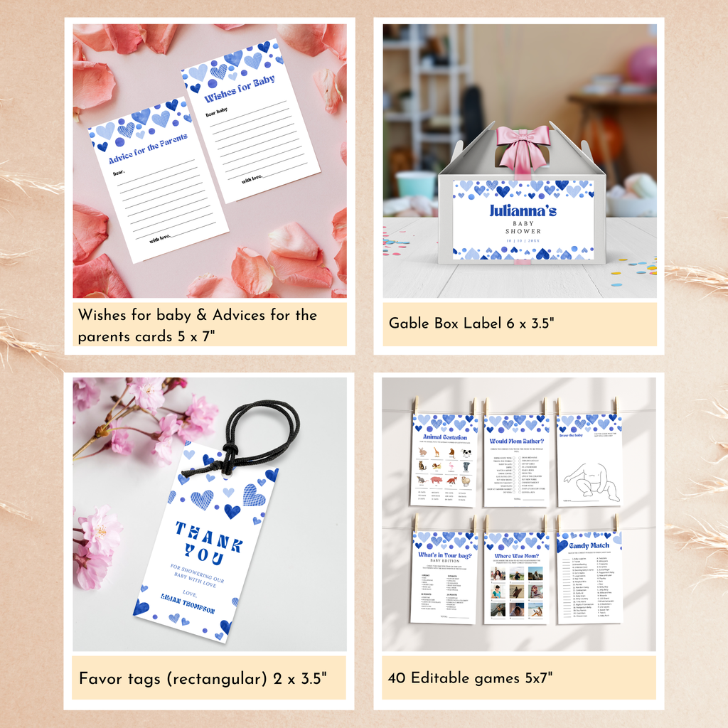 Valentine Baby Shower Bundle | Oh Baby