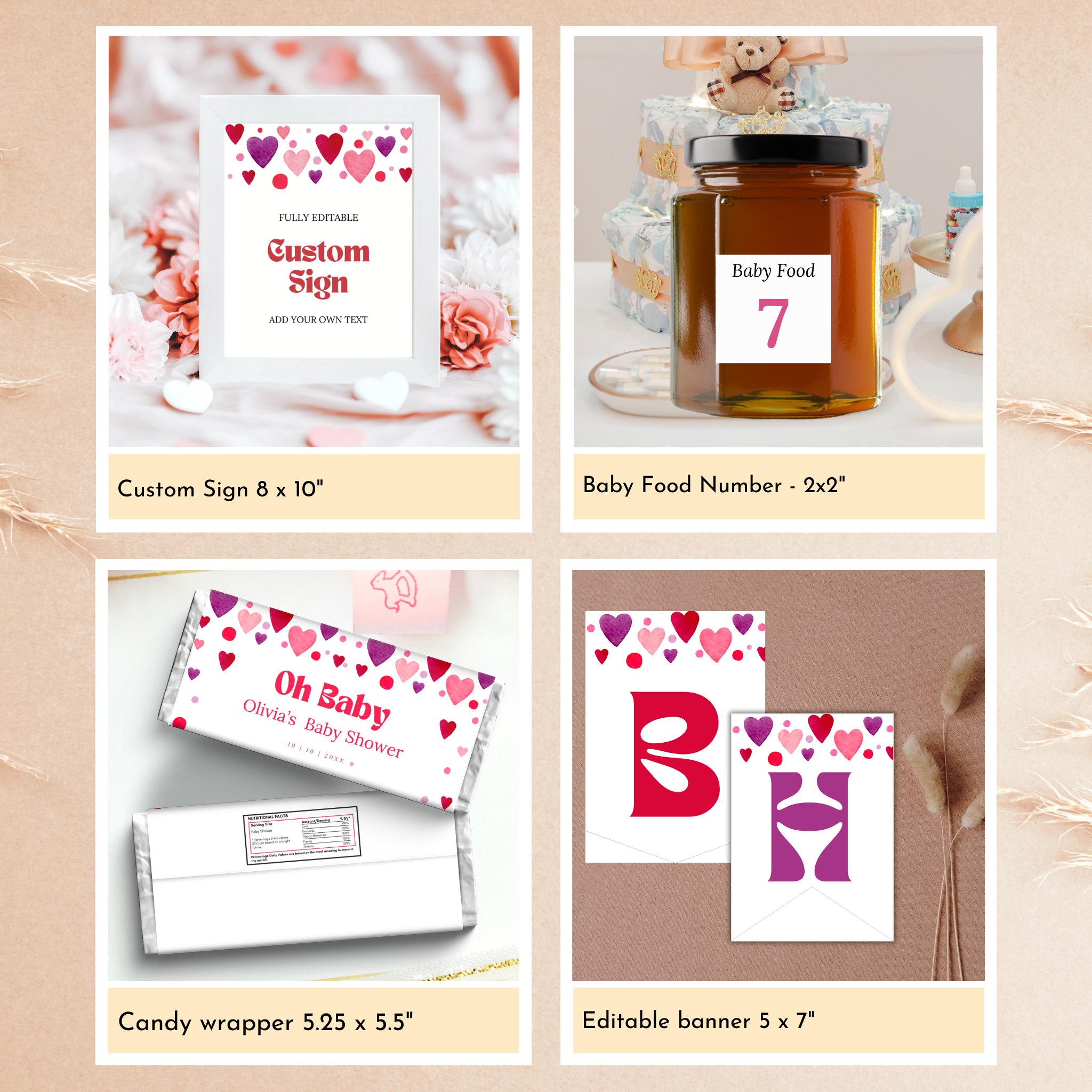 Valentine Baby Shower Bundle | Oh Baby