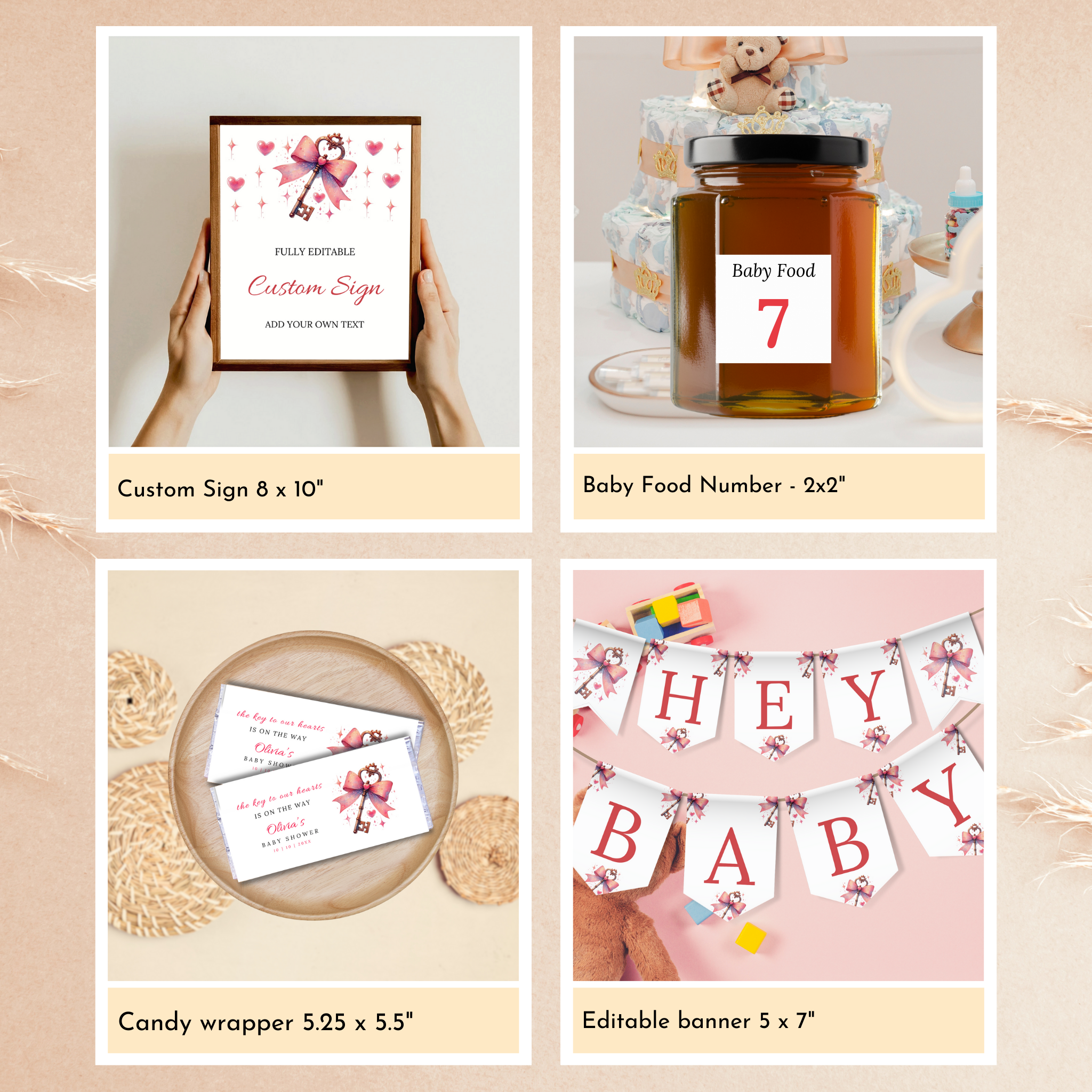 Valentine Baby Shower Bundle | Key to Our Hearts