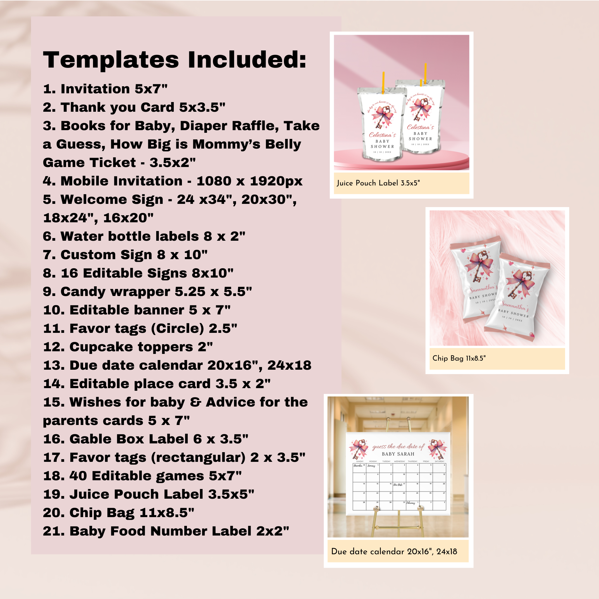 Valentine Baby Shower Bundle | Key to Our Hearts