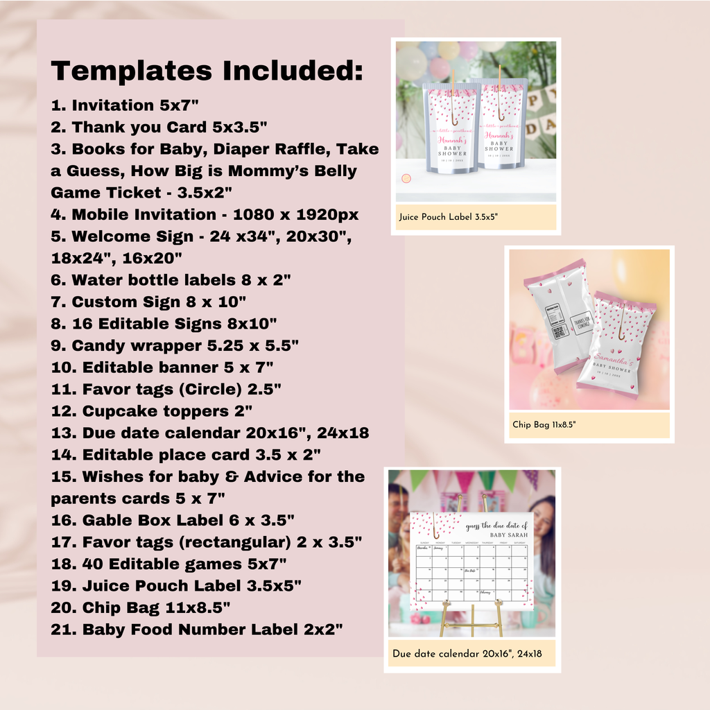 Valentine Baby Shower Bundle