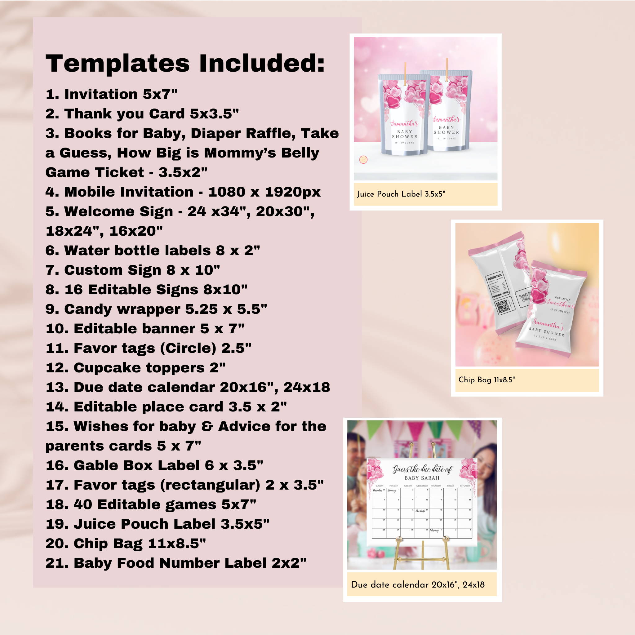 Valentine Baby Shower Bundle | Pink Balloons