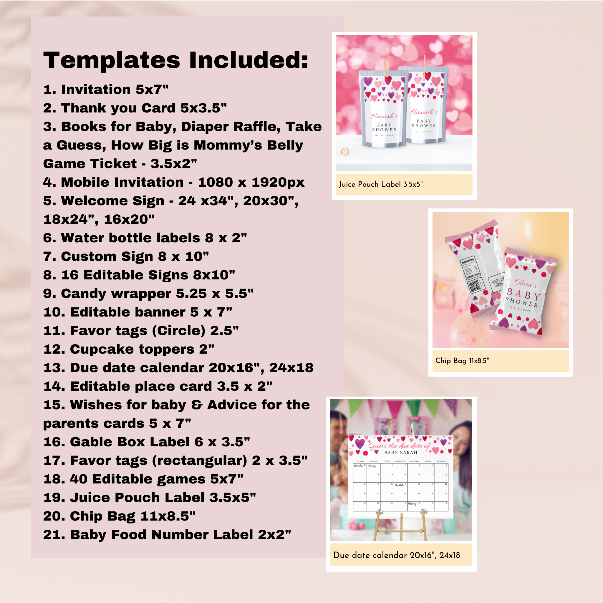 Valentine Baby Shower Bundle | Red Balloons