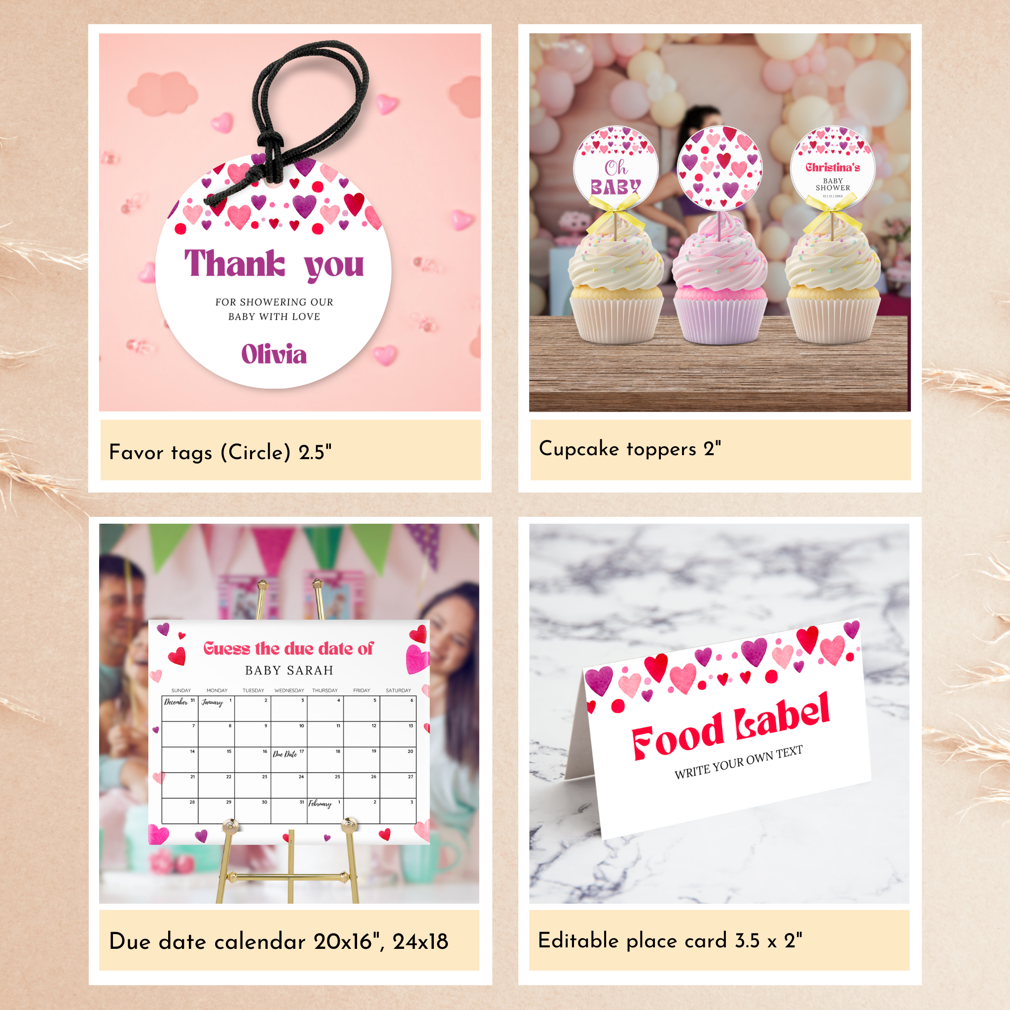 Valentine Baby Shower Bundle | Oh Baby