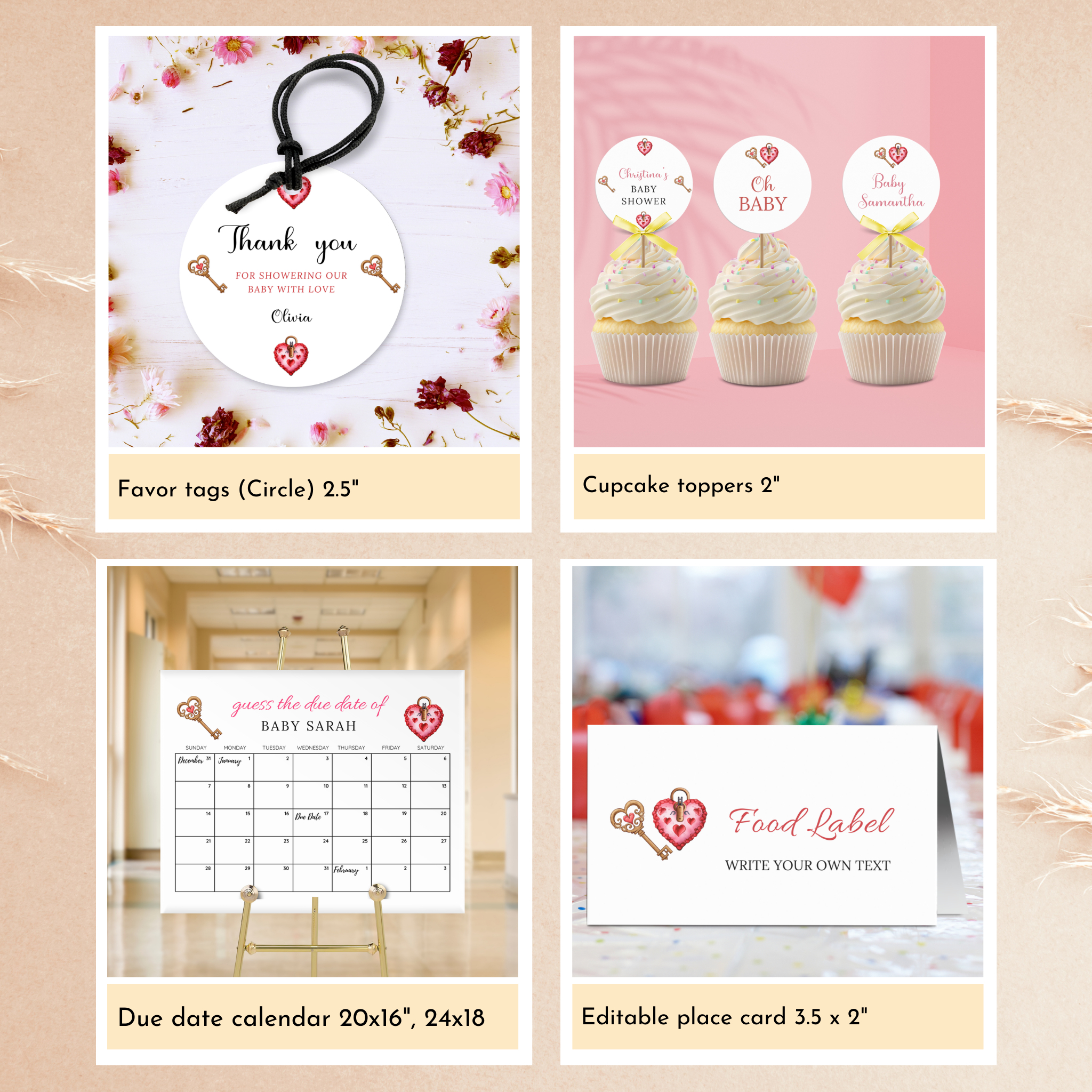 Valentine Baby Shower Bundle | Key to Our Hearts