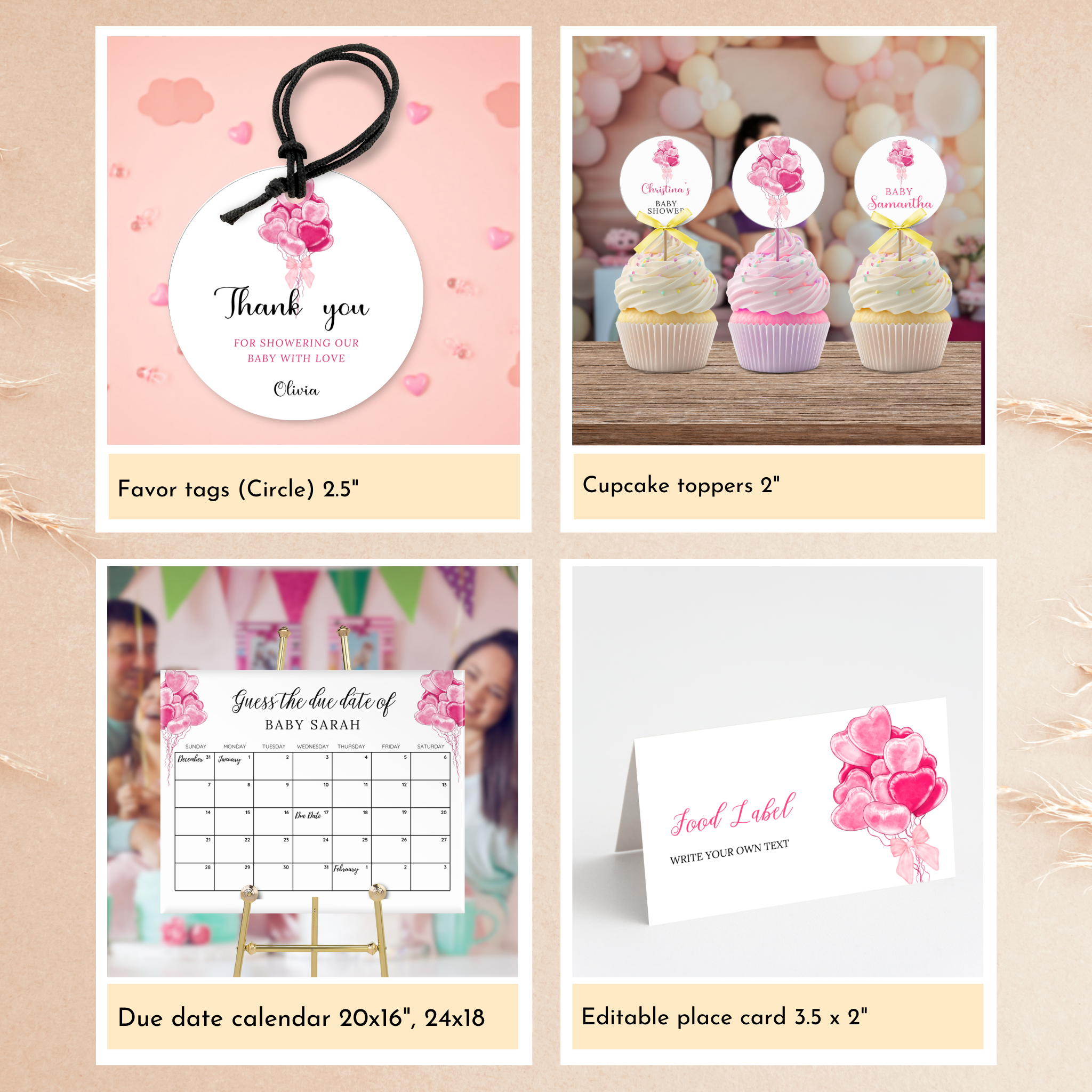 Valentine Baby Shower Bundle | Pink Balloons