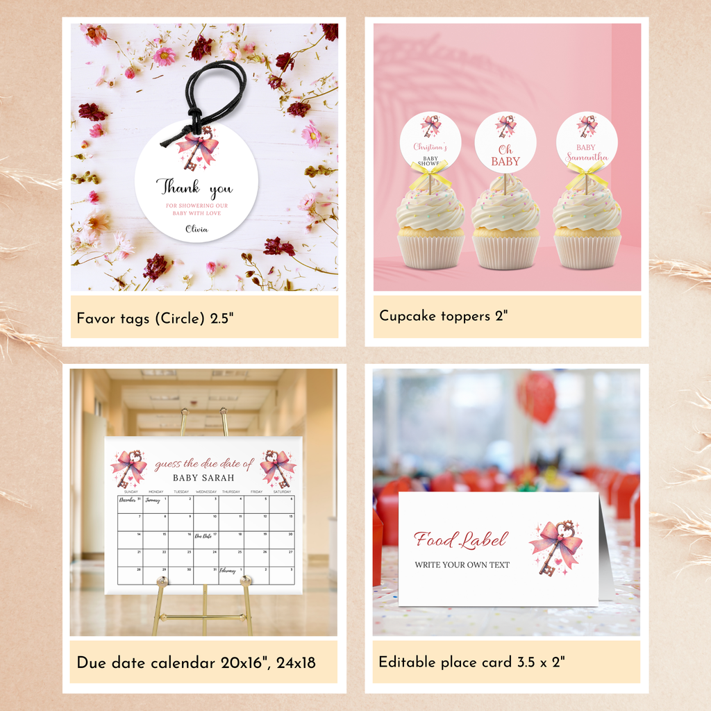 Valentine Baby Shower Bundle | Key to Our Hearts