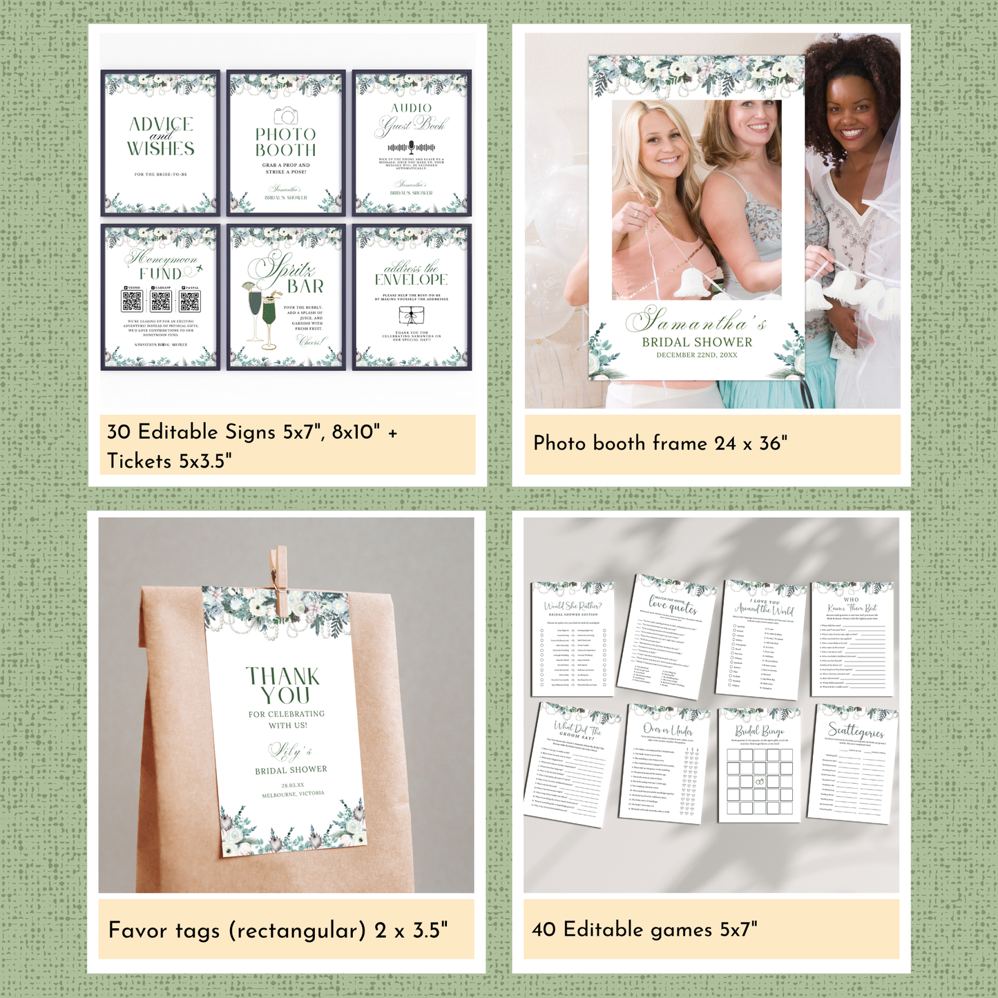 Winter Bridal Shower Template Bundle #1