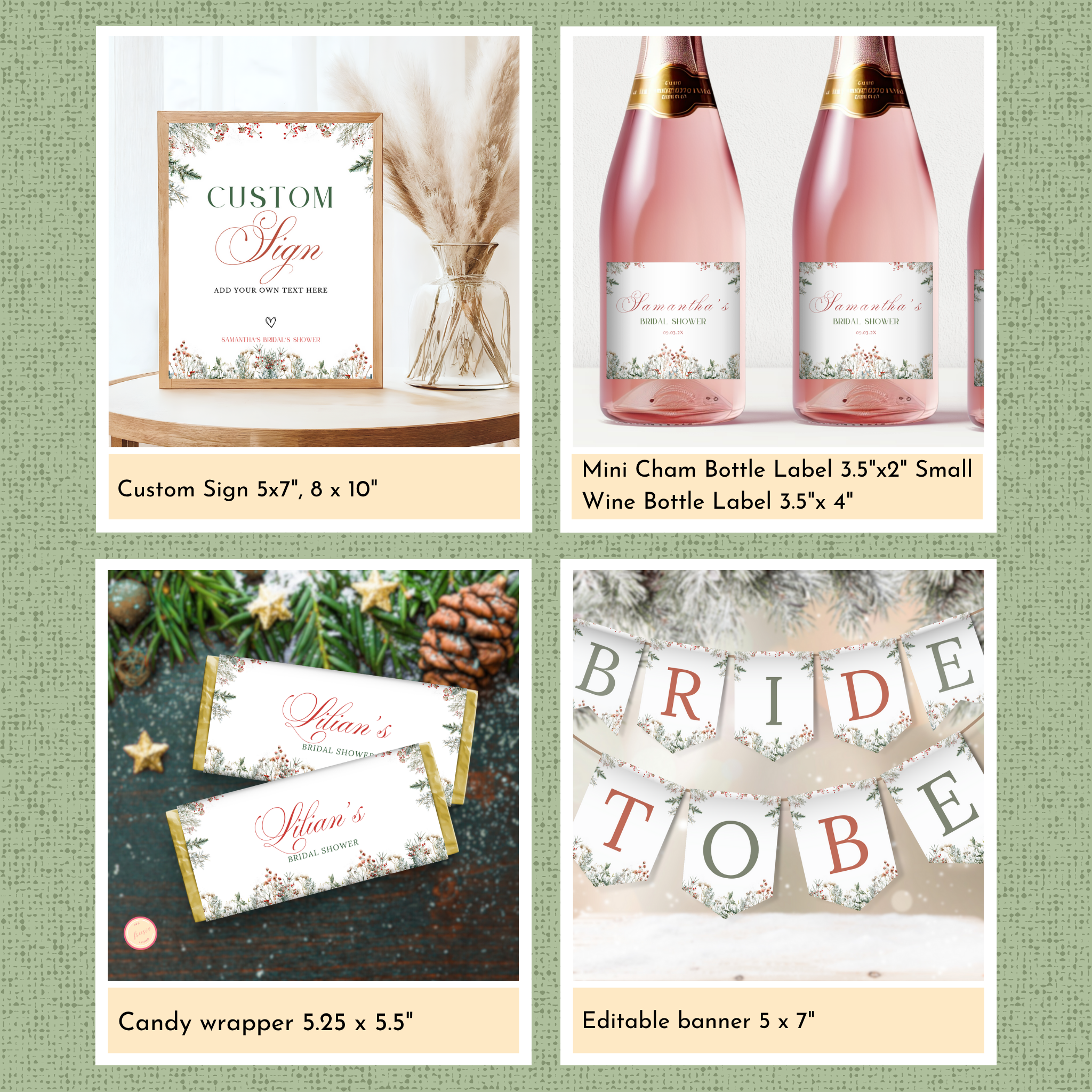 Winter Bridal Shower Template Bundle #2