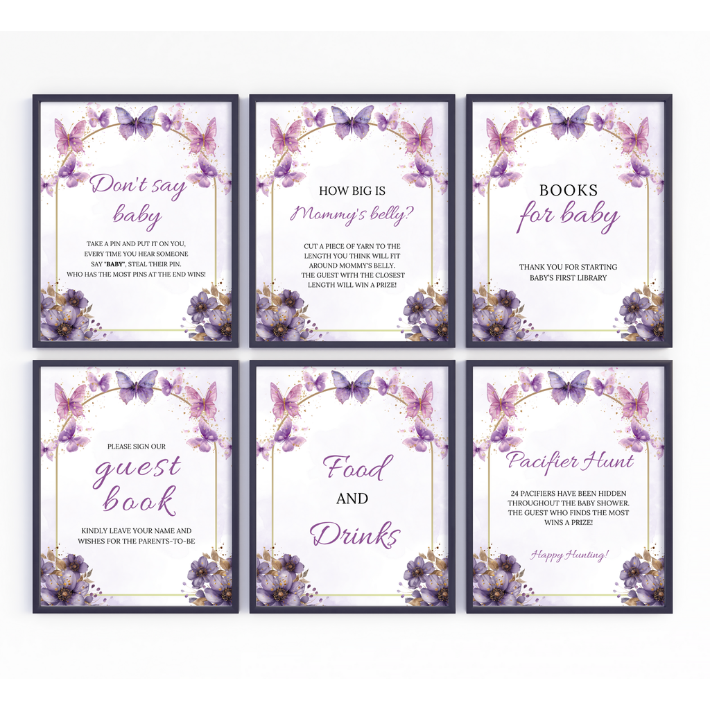 Enchanted Baby Shower Table Sign Bundle