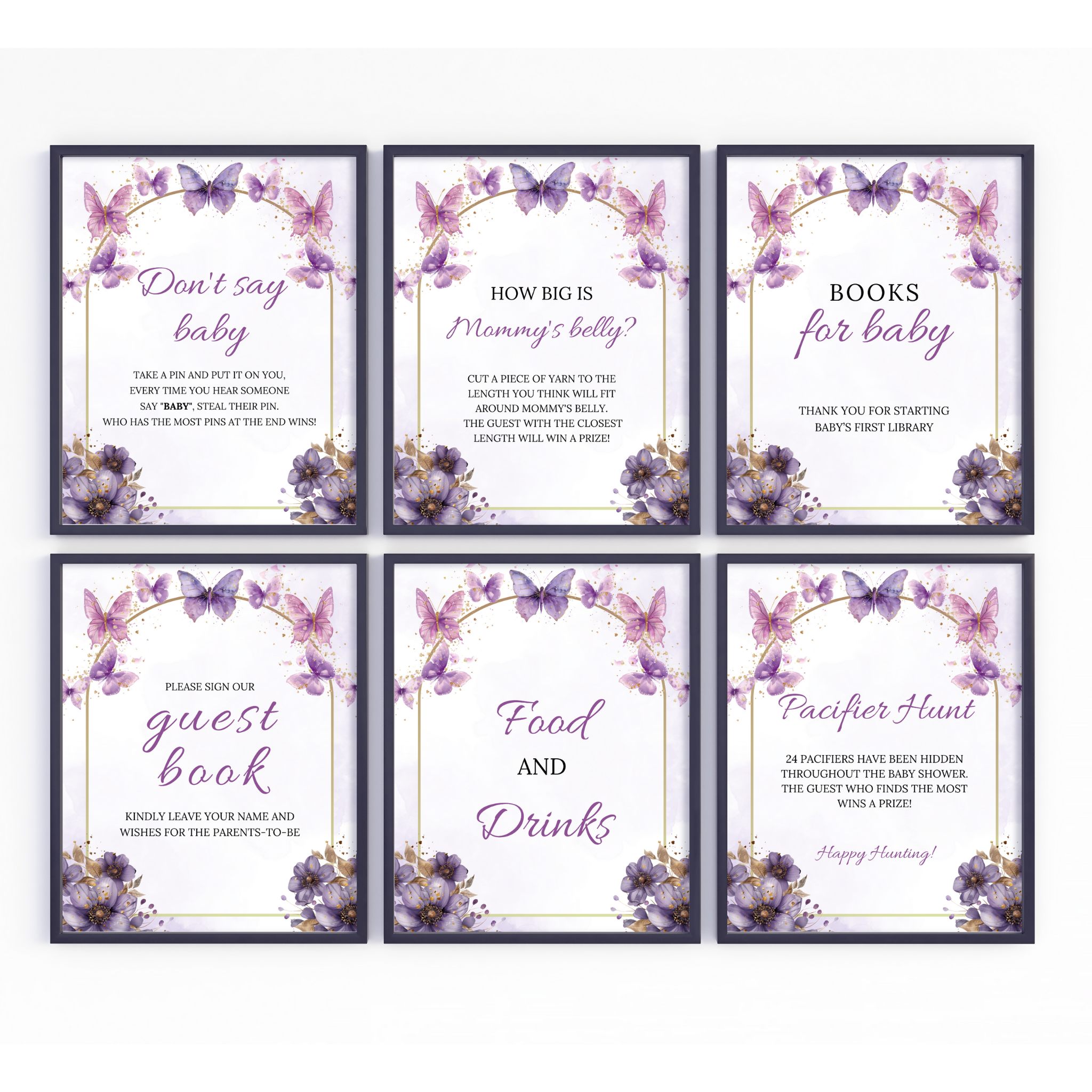 Enchanted Baby Shower Table Sign Bundle