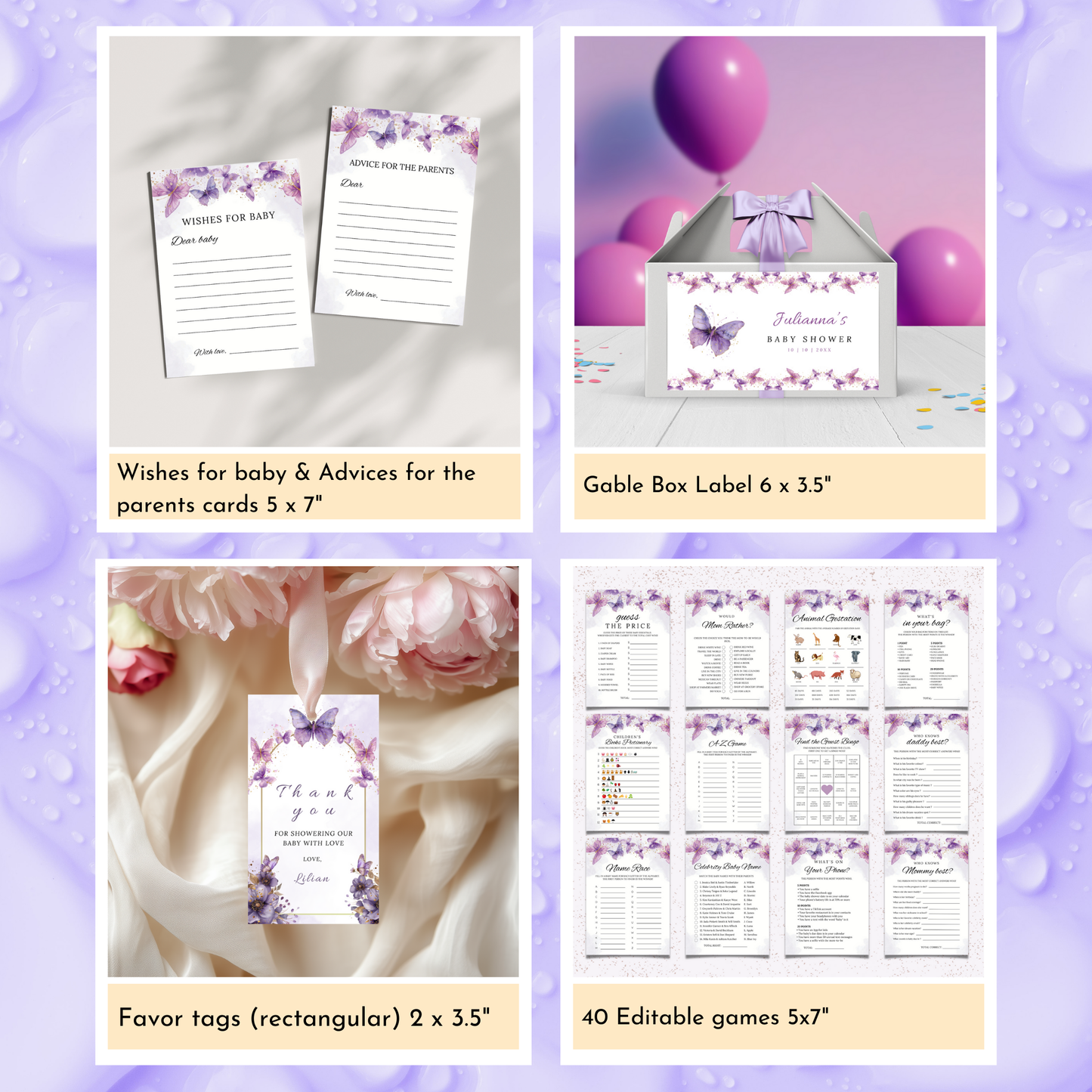 Enchanted Baby Shower Template Bundle