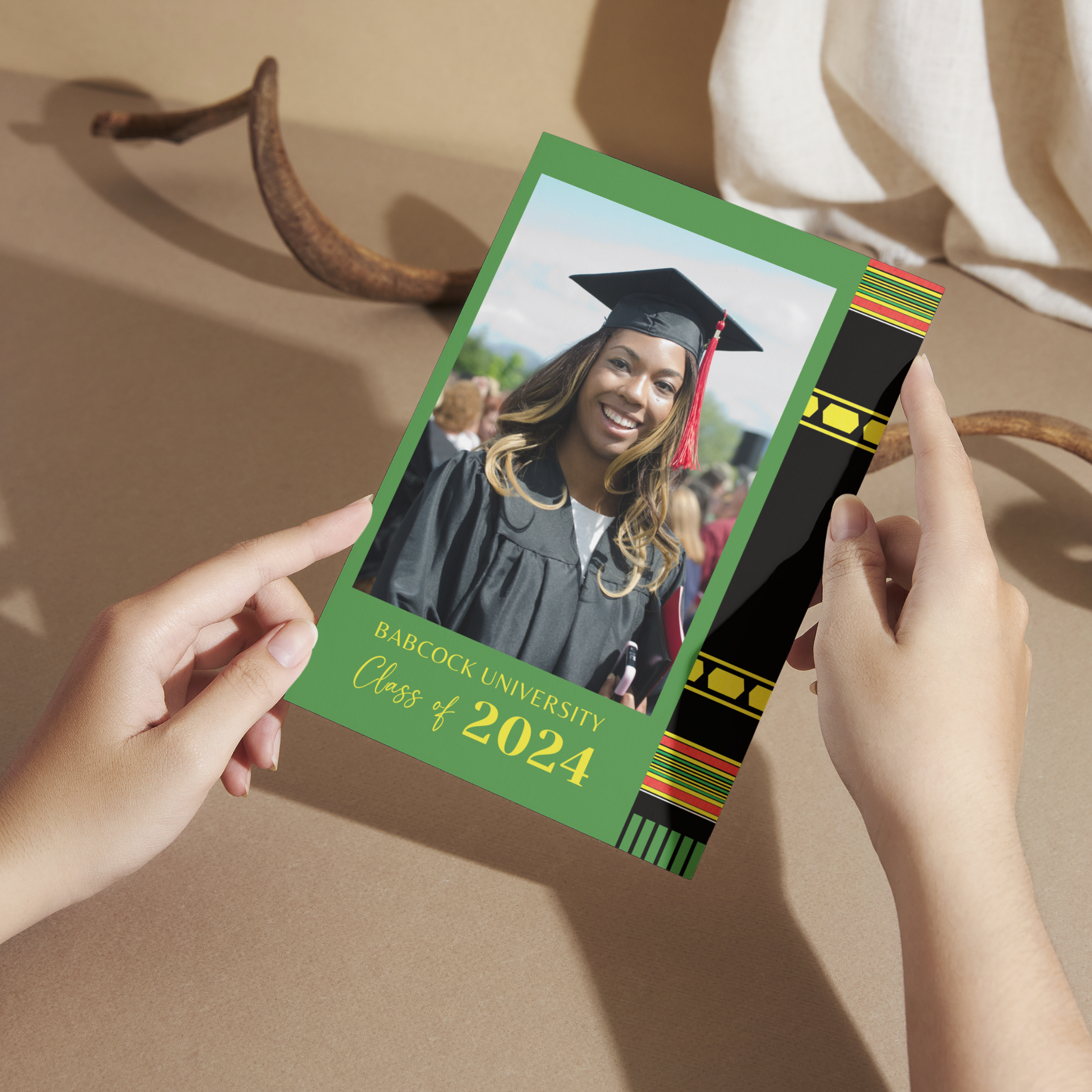 Kente Inspired - Graduation Invitation Template