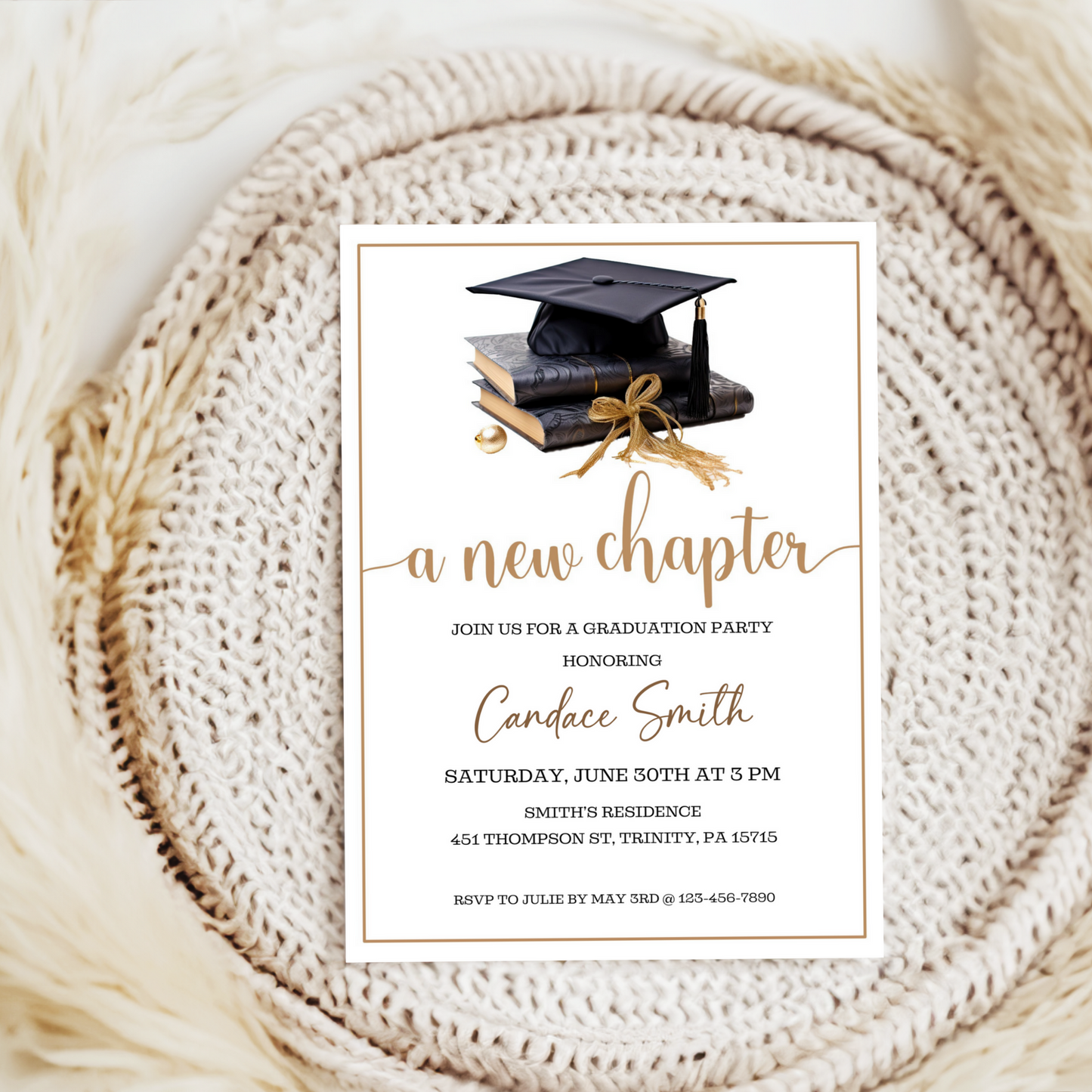 Graduation Invitation Template - A New Chapter