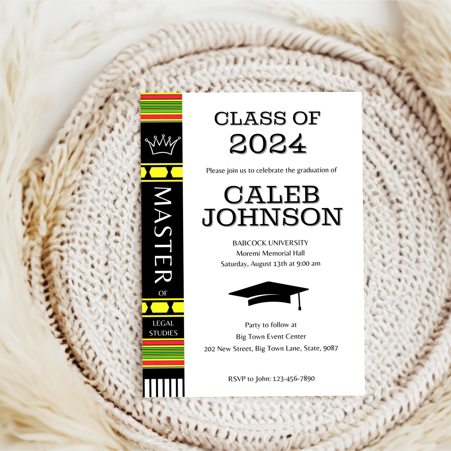 Editable Graduation Invitation Template