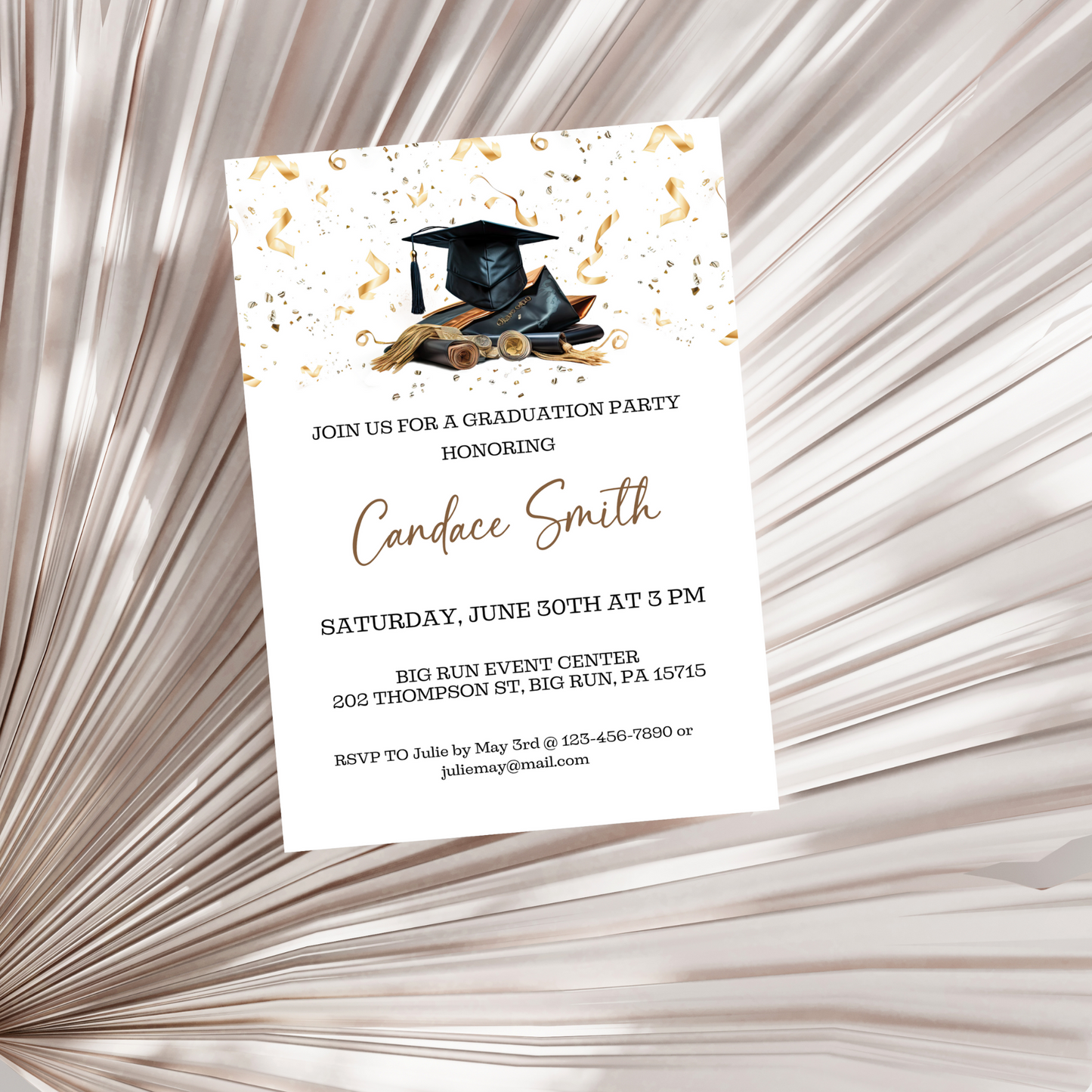 Graduation Invitation - Editable Template