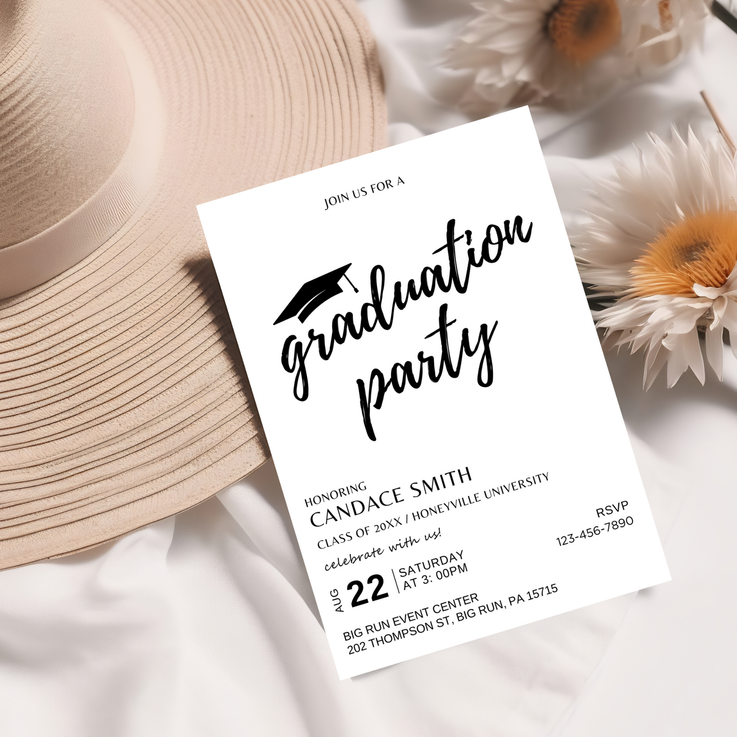 Graduation Party Invitation - Minimalist