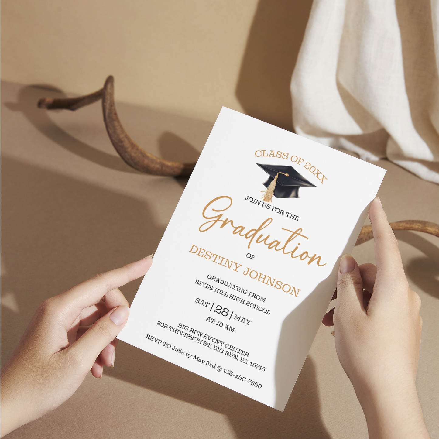 Editable Grad Party Invitation Template