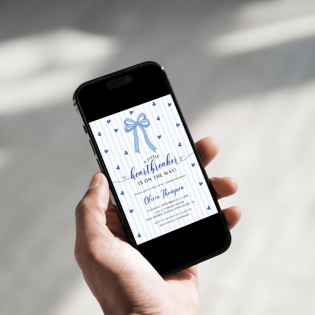 Valentine Baby Shower Invitation Set