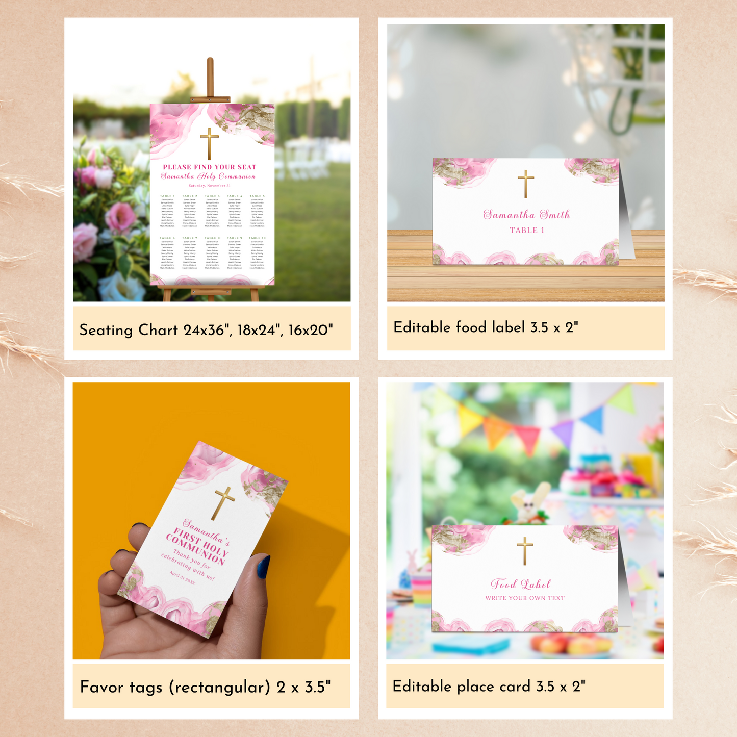 First Holy Communion Celebration Bundle - Pink