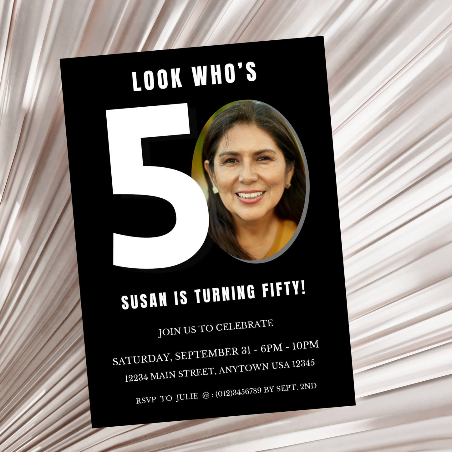 Look Who's 50 - Birthday Invitation