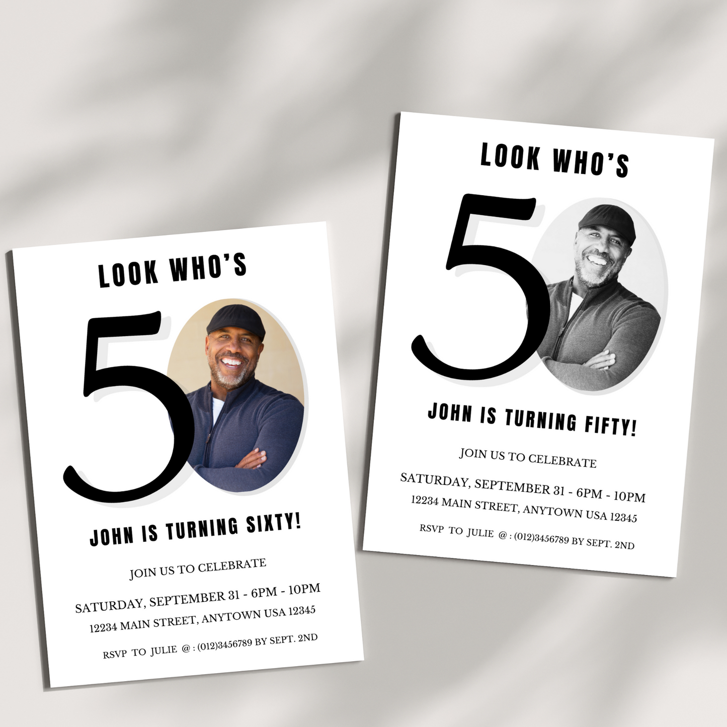 Look Who's 50 - Birthday Invitation