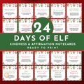 24 Day Elf Kindness Cards