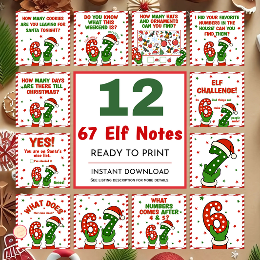 6-7 Theme Elf Note Cards