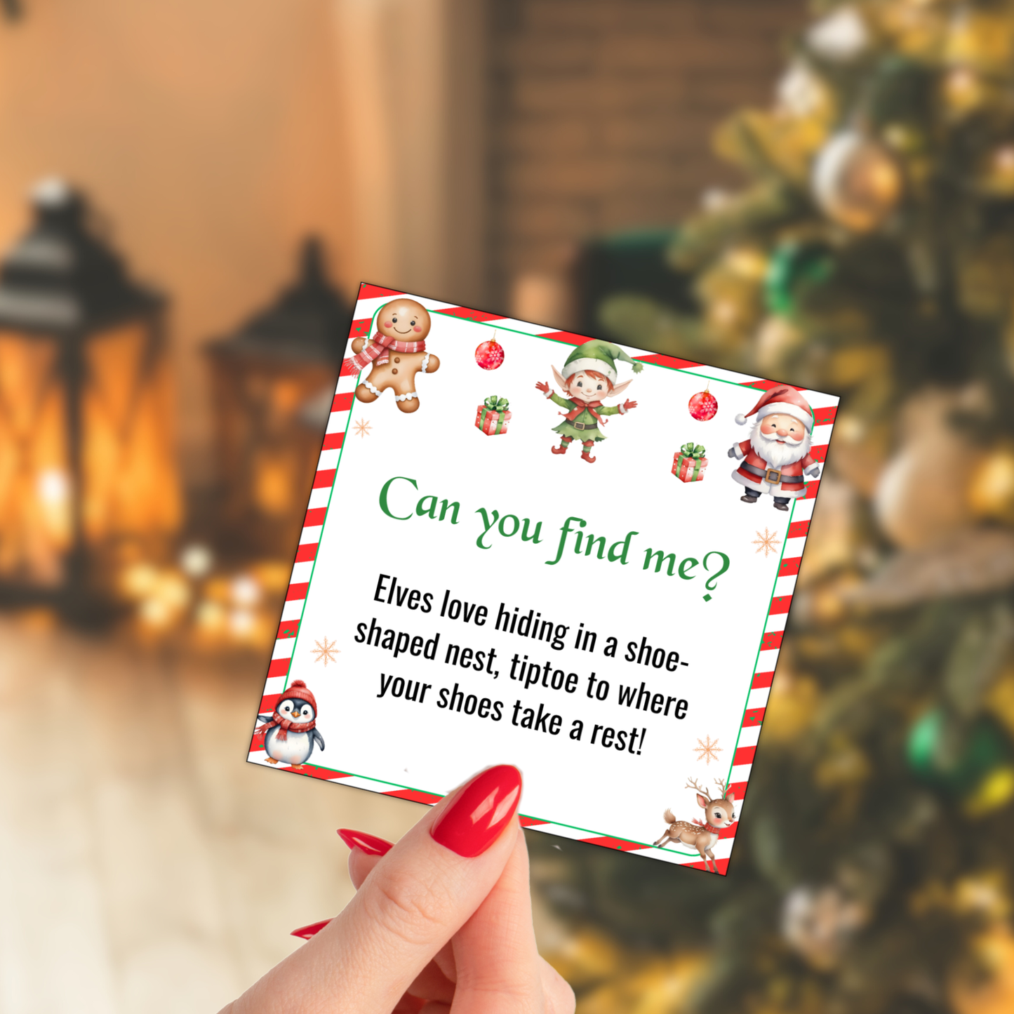 54 Elf Scavenger Hunt Cards