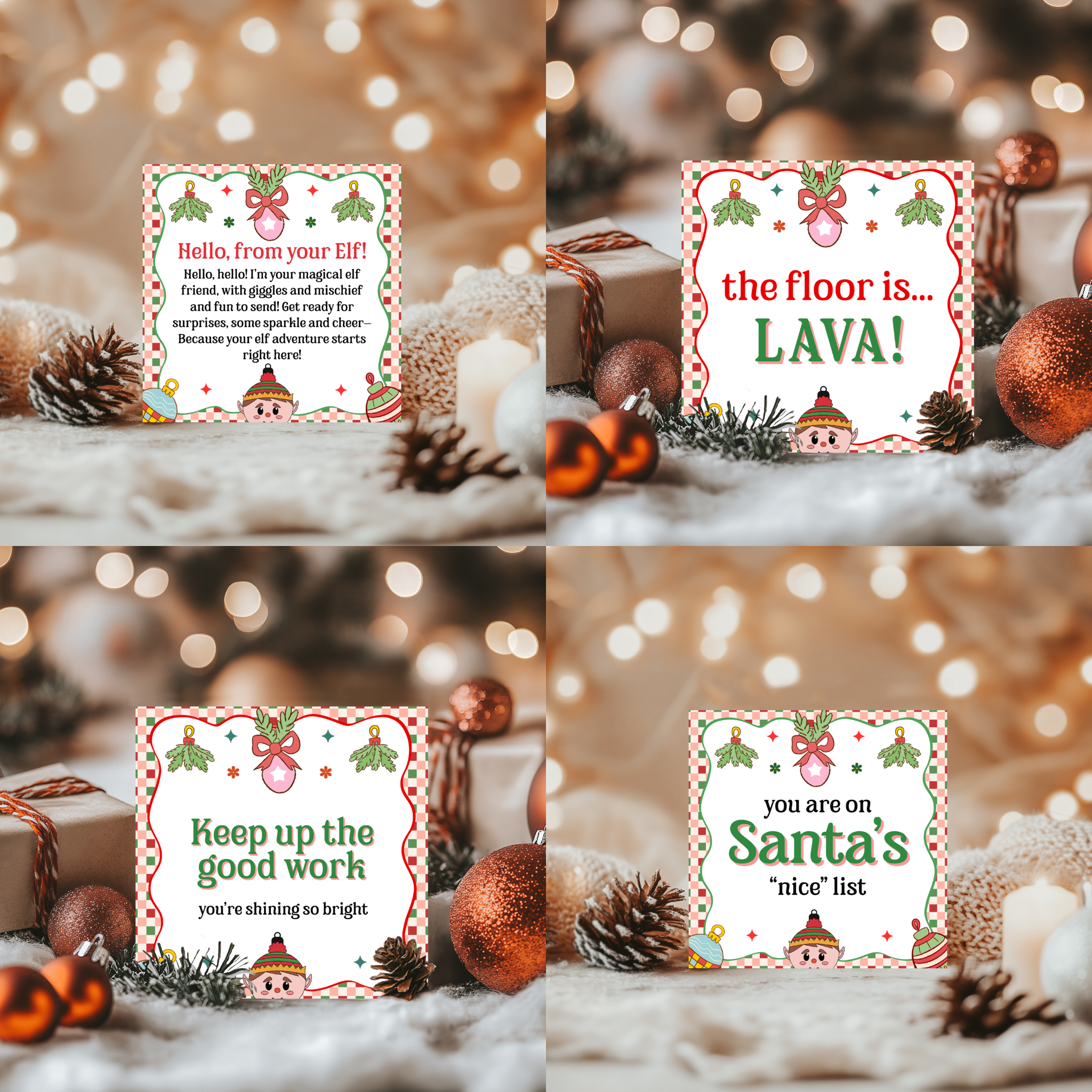 90 Elf Note Cards | Printable