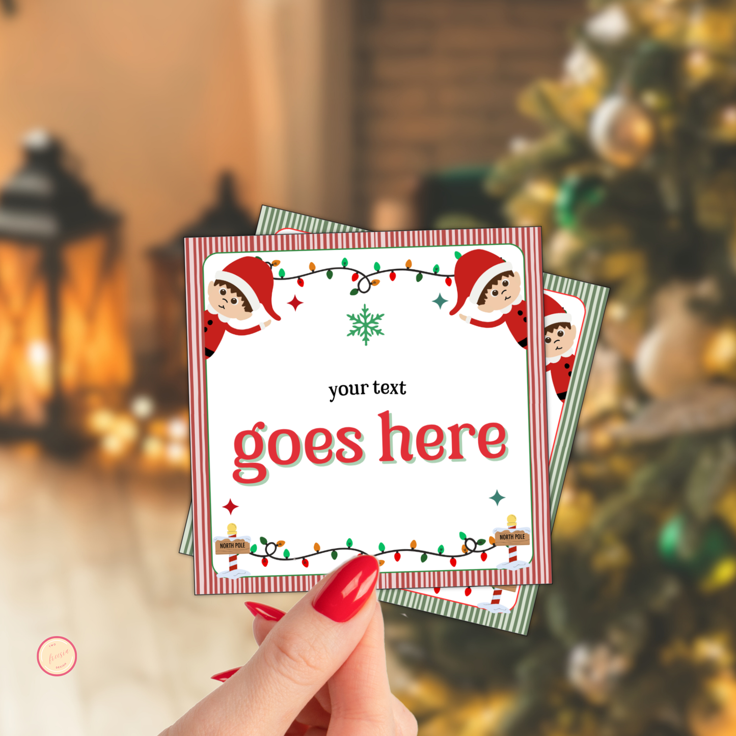 Editable Elf Note Cards