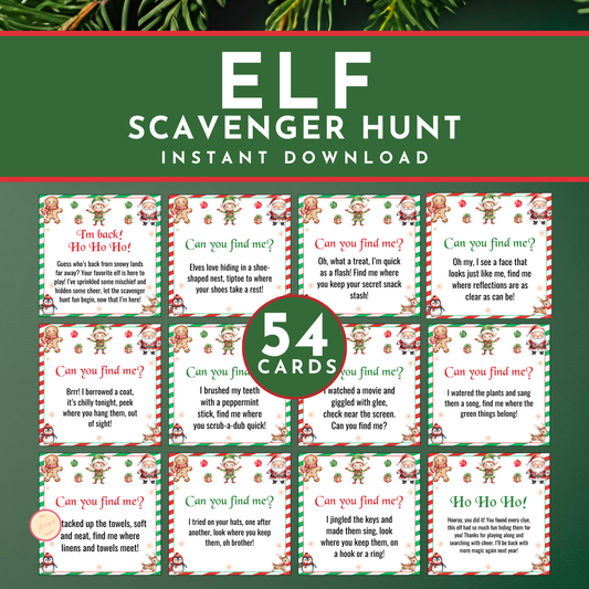 54 Elf Scavenger Hunt