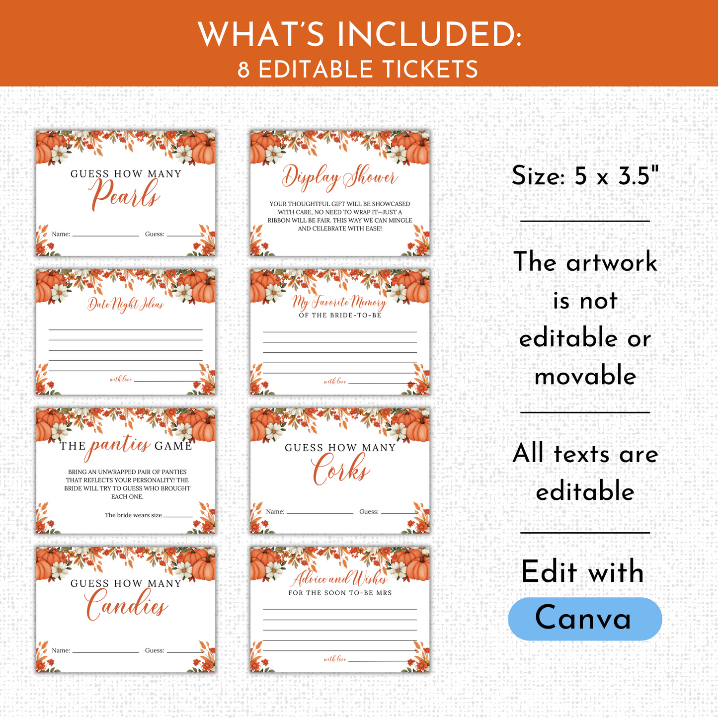 Fall Bridal Shower Games & Signs - #1