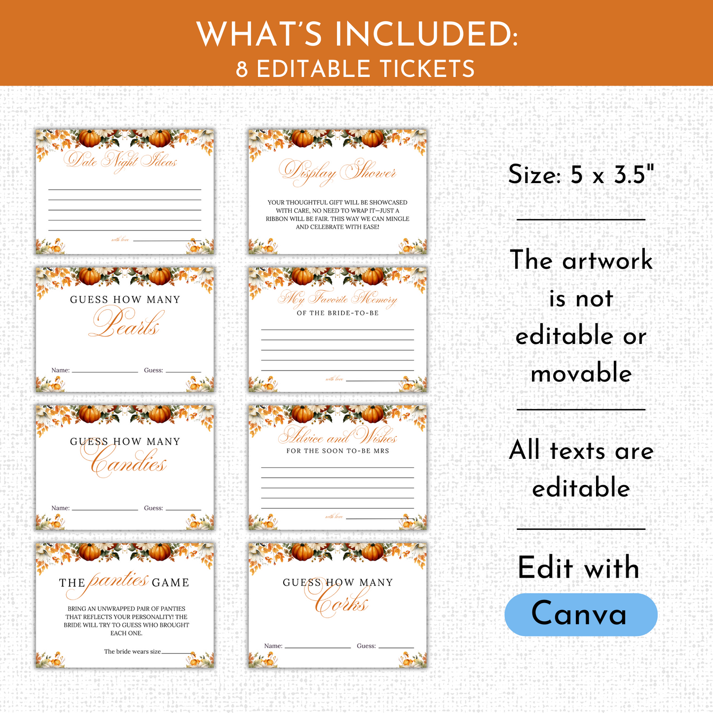 Fall Bridal Shower Games & Signs - #2