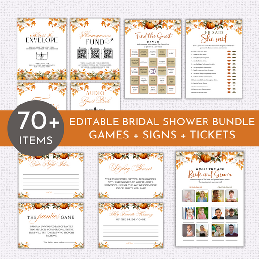 Fall Bridal Shower Games & Signs - #2