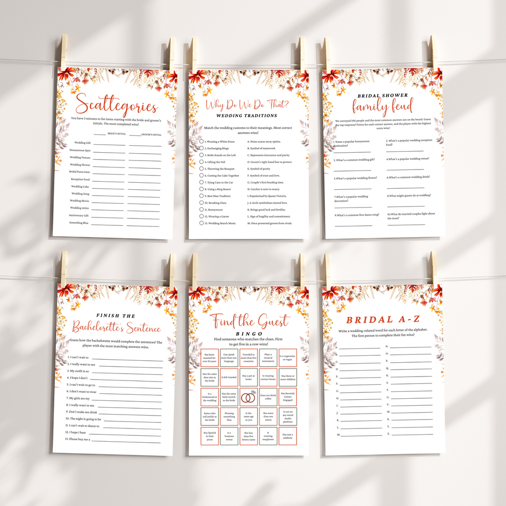 Fall Bridal Shower Games #3