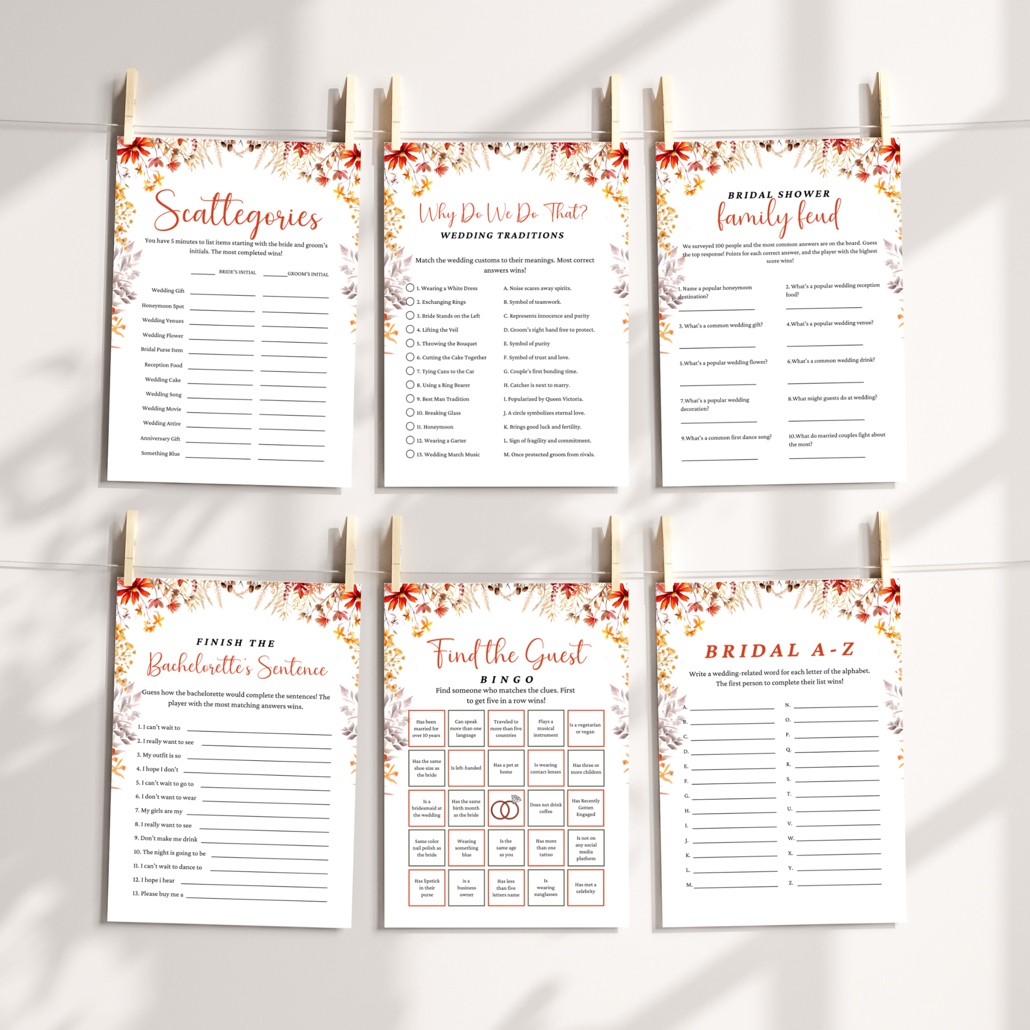 Fall Bridal Shower Games #3