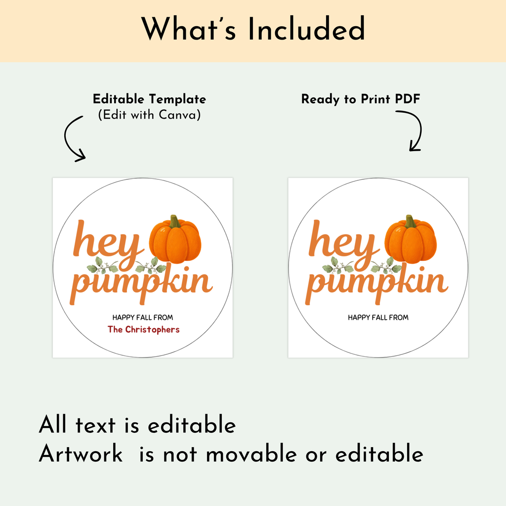 Hey Pumpkin Fall Tag