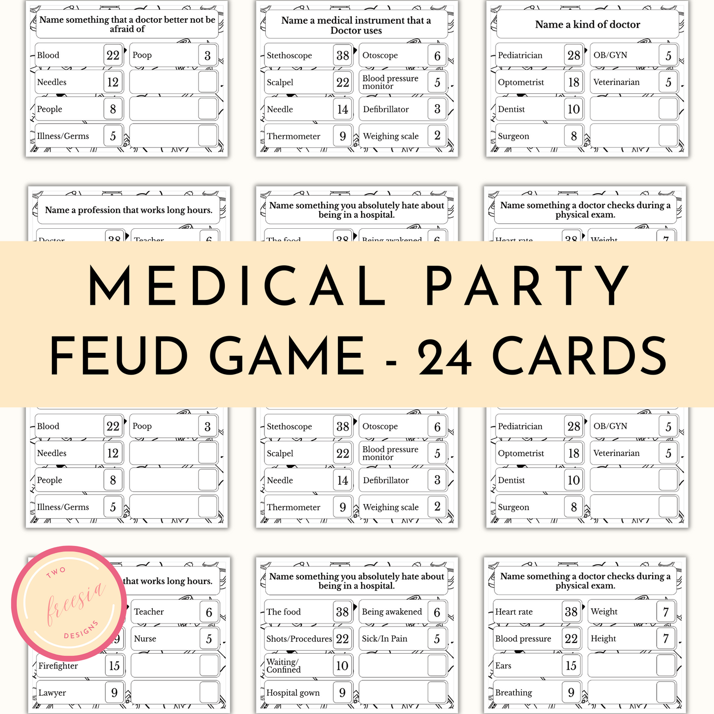 Medical-Themed Feud Game