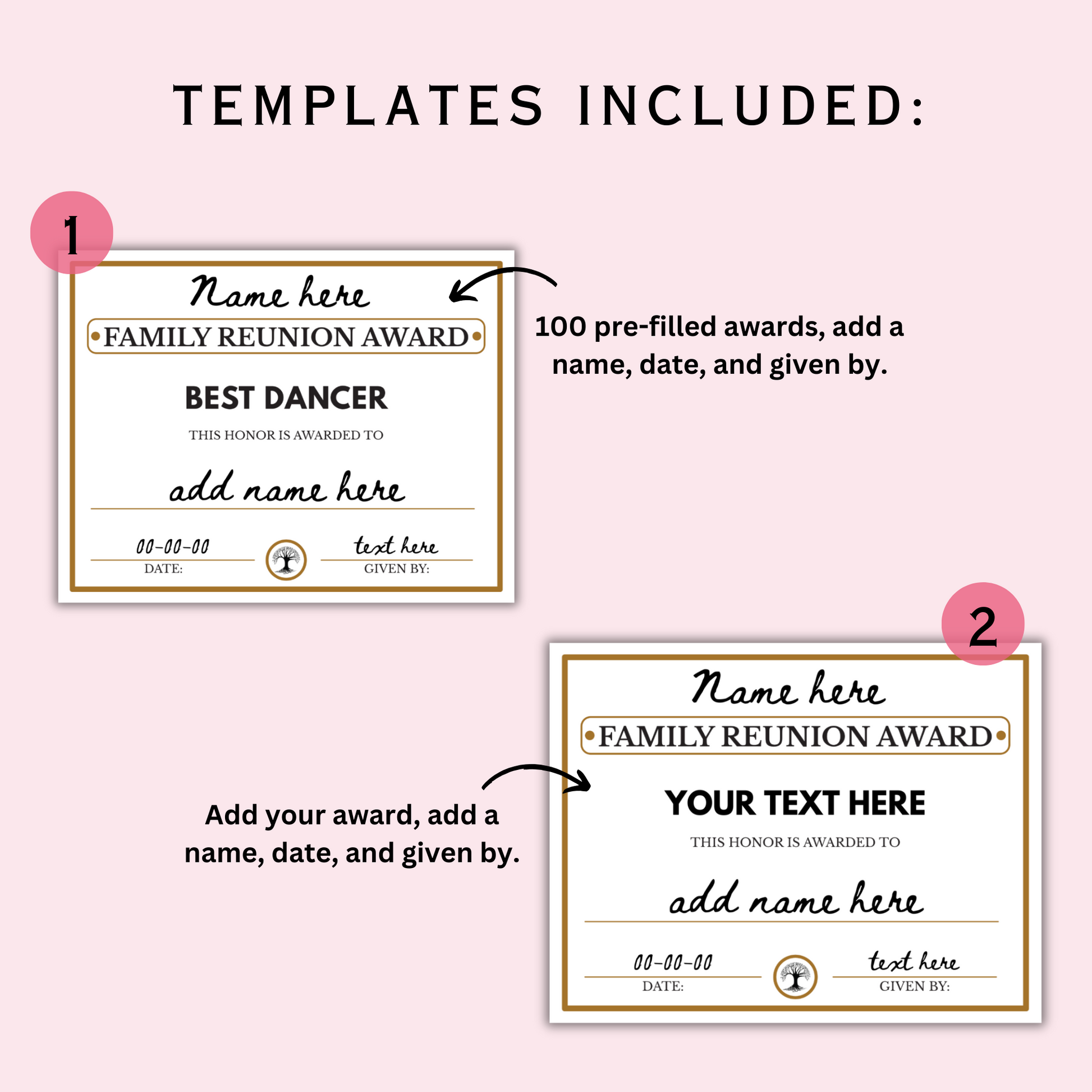 Editable Family Reunion Award Certificates - 100 Templates – 2freesiadesigns editable-family-reunion-award-certificates-100-templates-2freesiadesigns