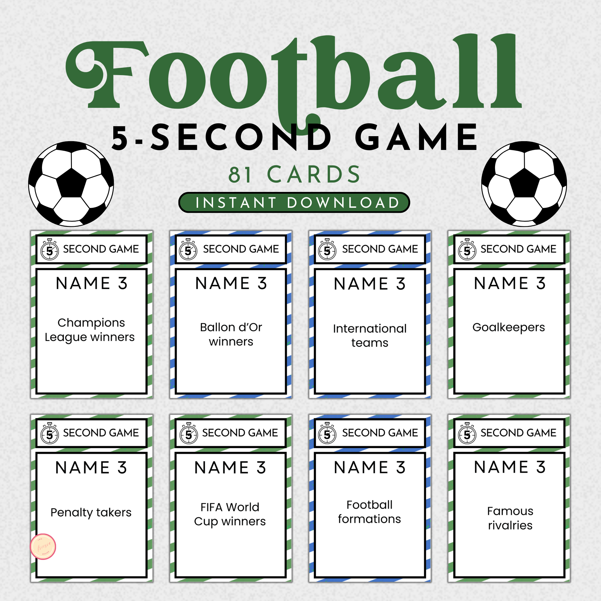 Football (Soccer) 5 Second Game