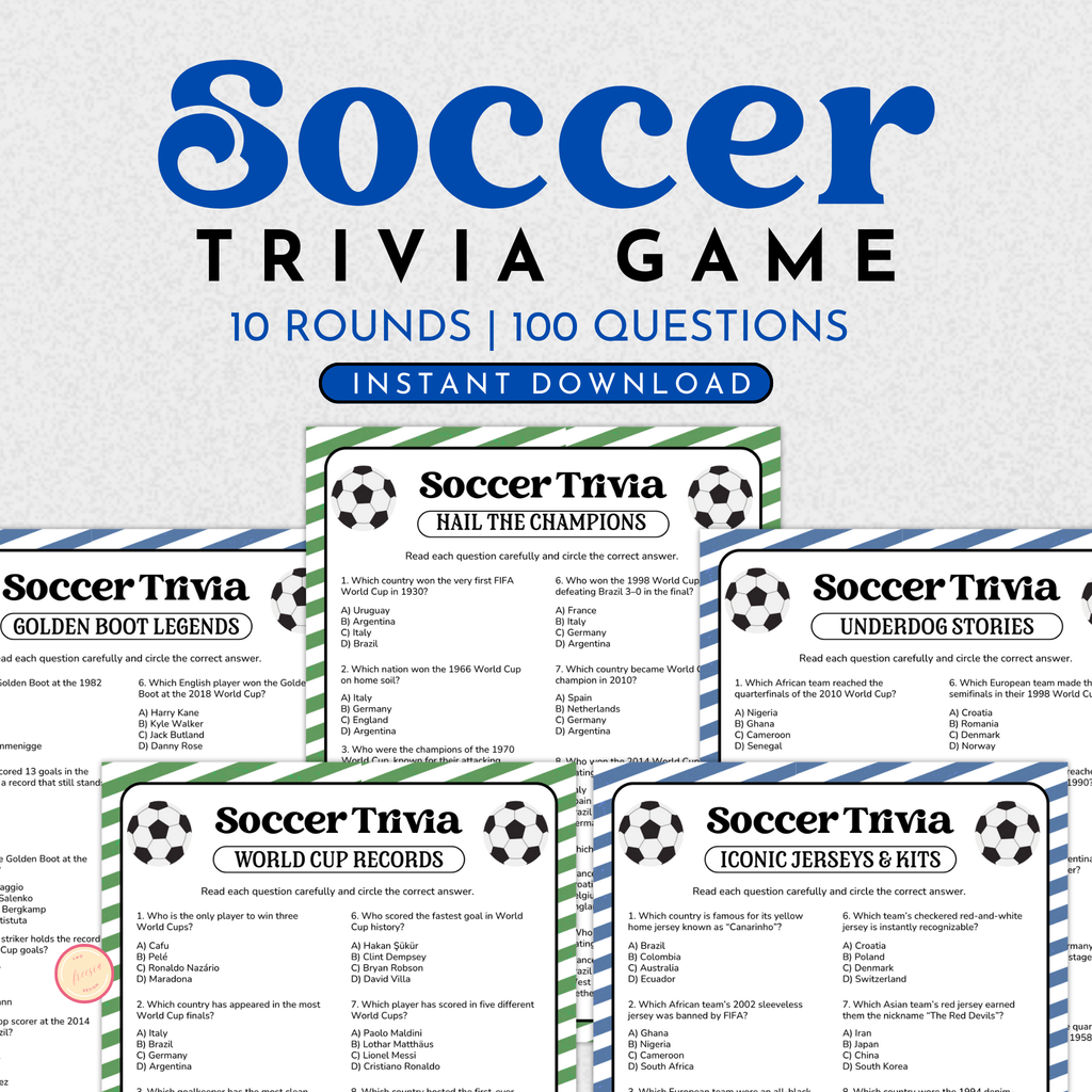 Soccer Trivia Game Bundle