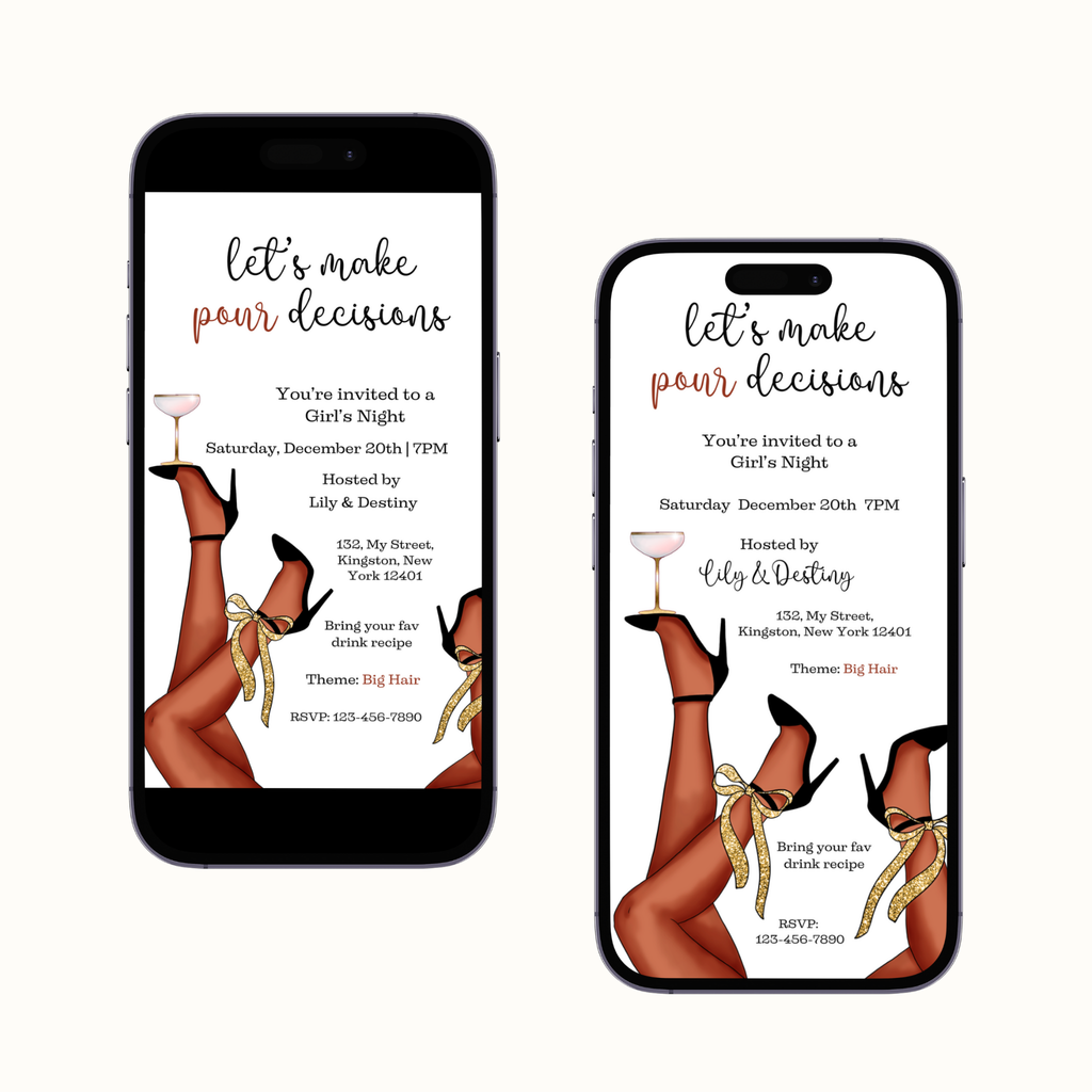 Girls Night Mobile Invitation