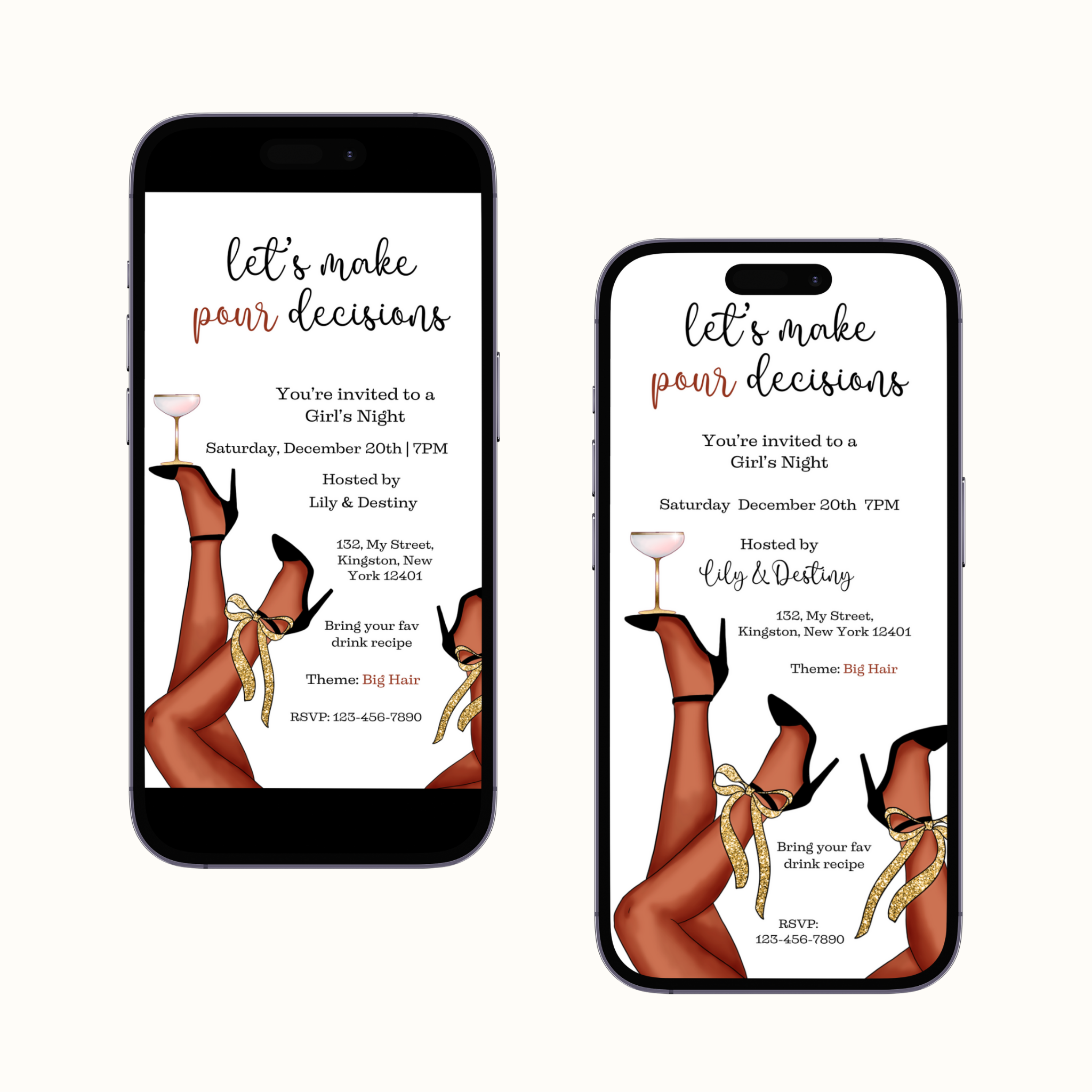 Girls Night Mobile Invitation