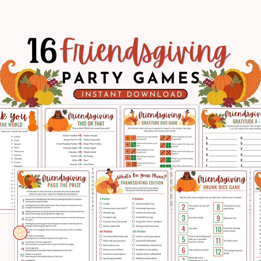16 Friendsgiving Party Games