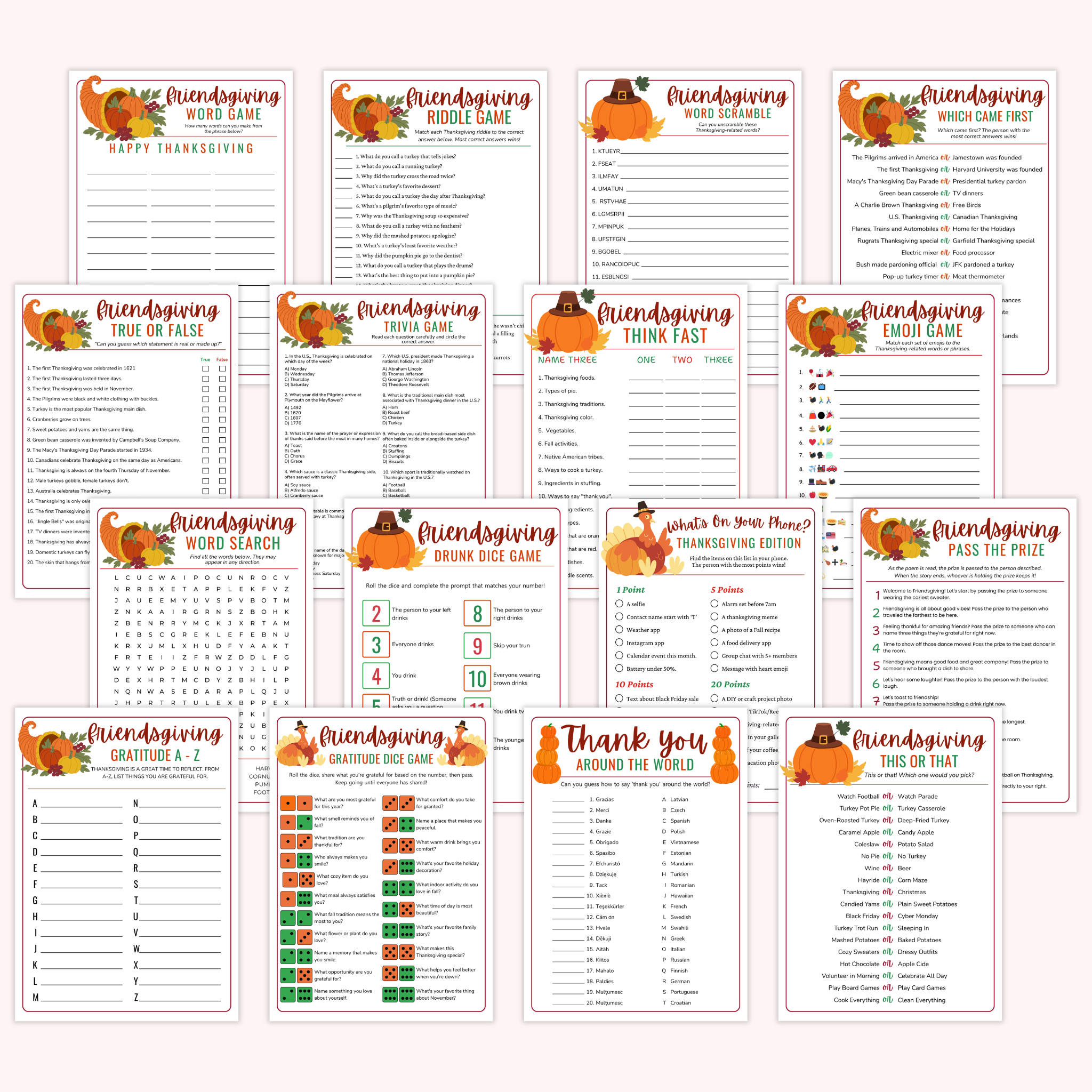 16 Friendsgiving Party Games