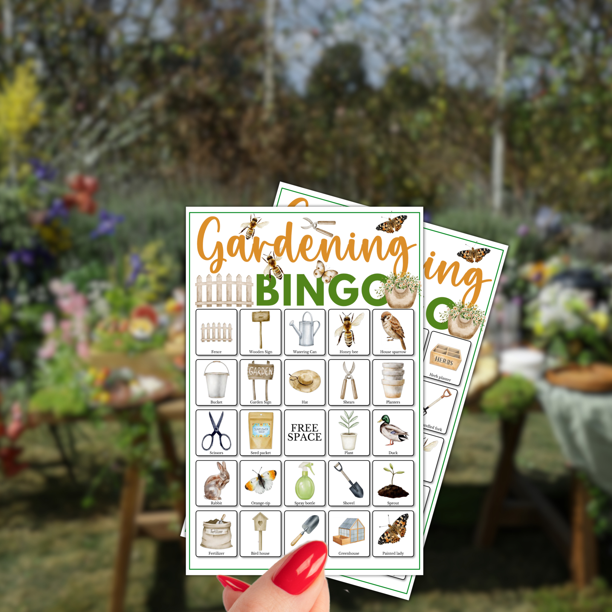 Gardening Bingo Game