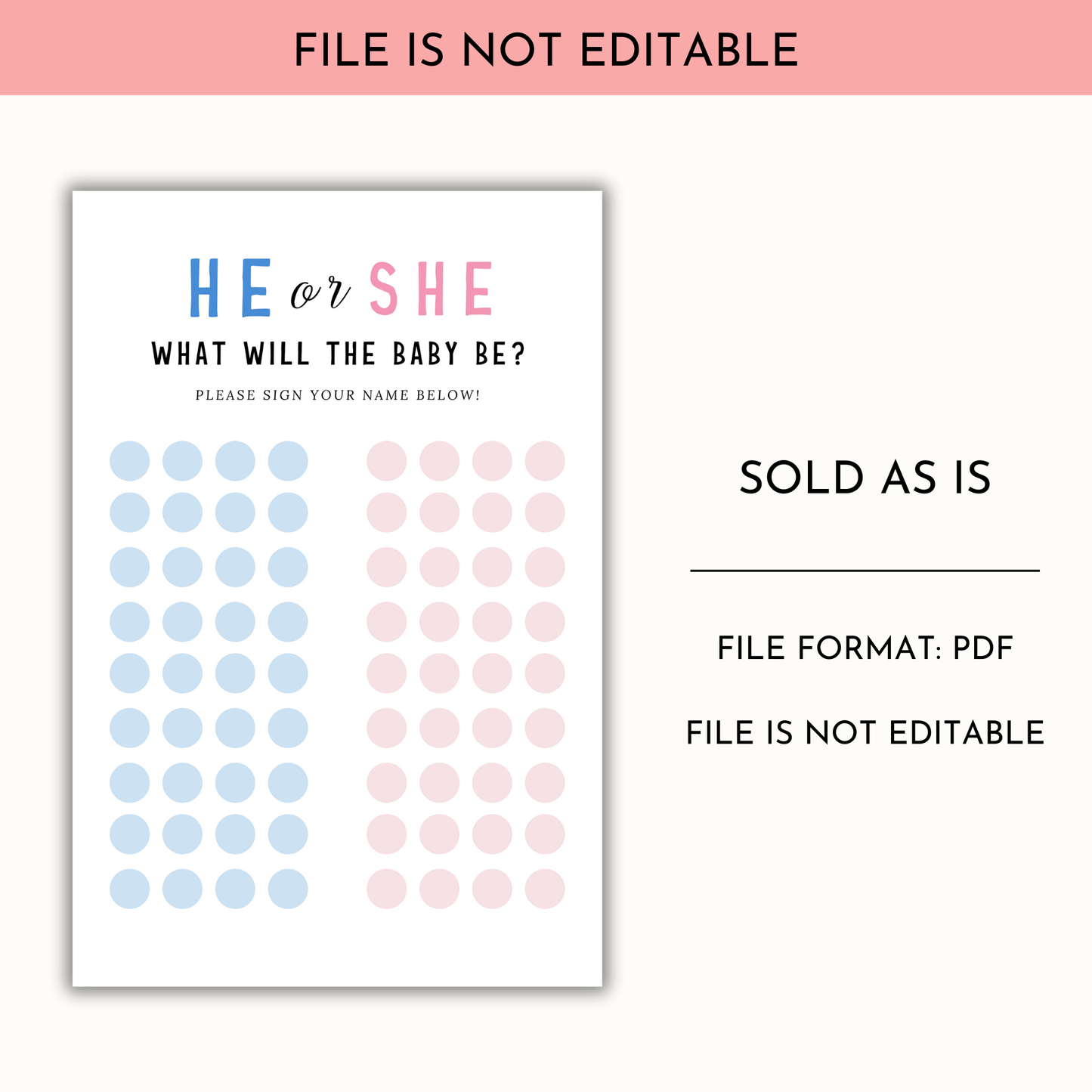 Gender Reveal Voting Game - Baby Clothes